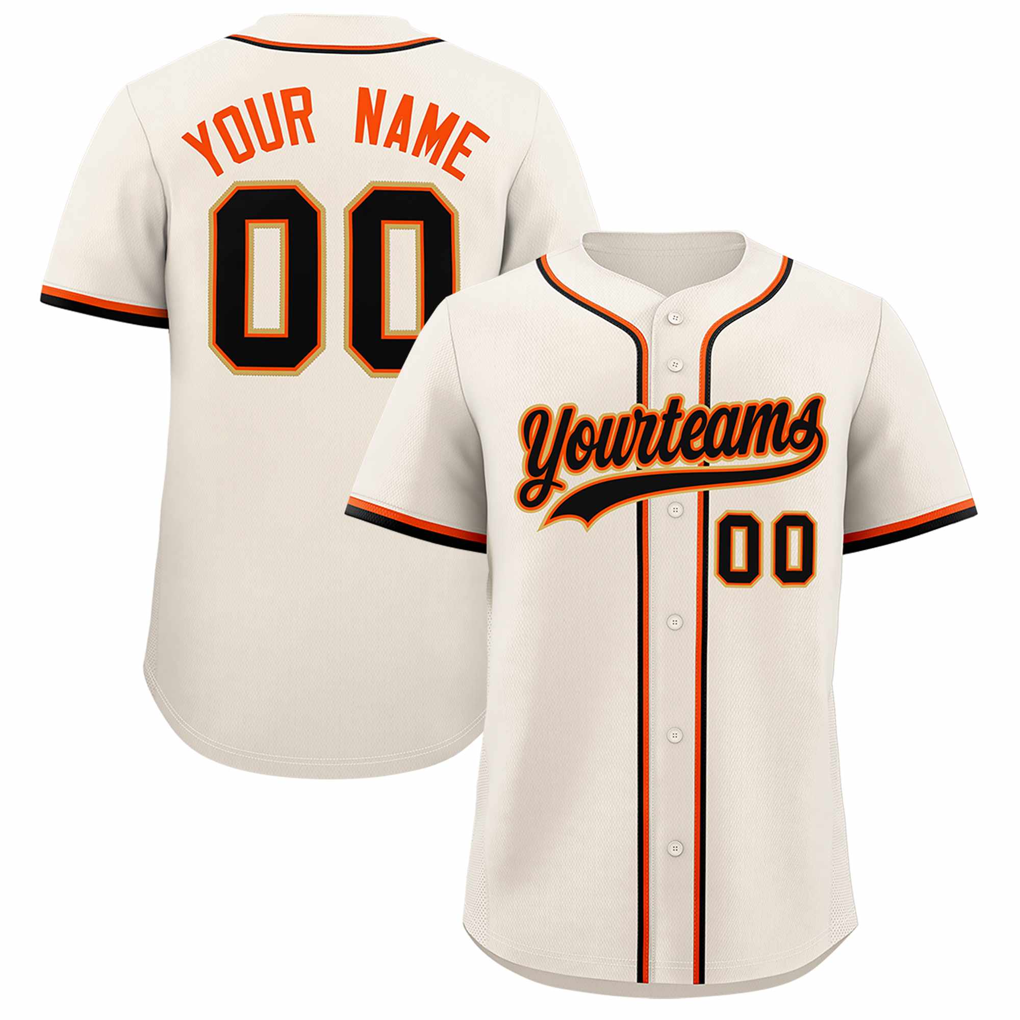 Custom Cream Classic Style Authentic Baseball Jersey| KXKSHOP