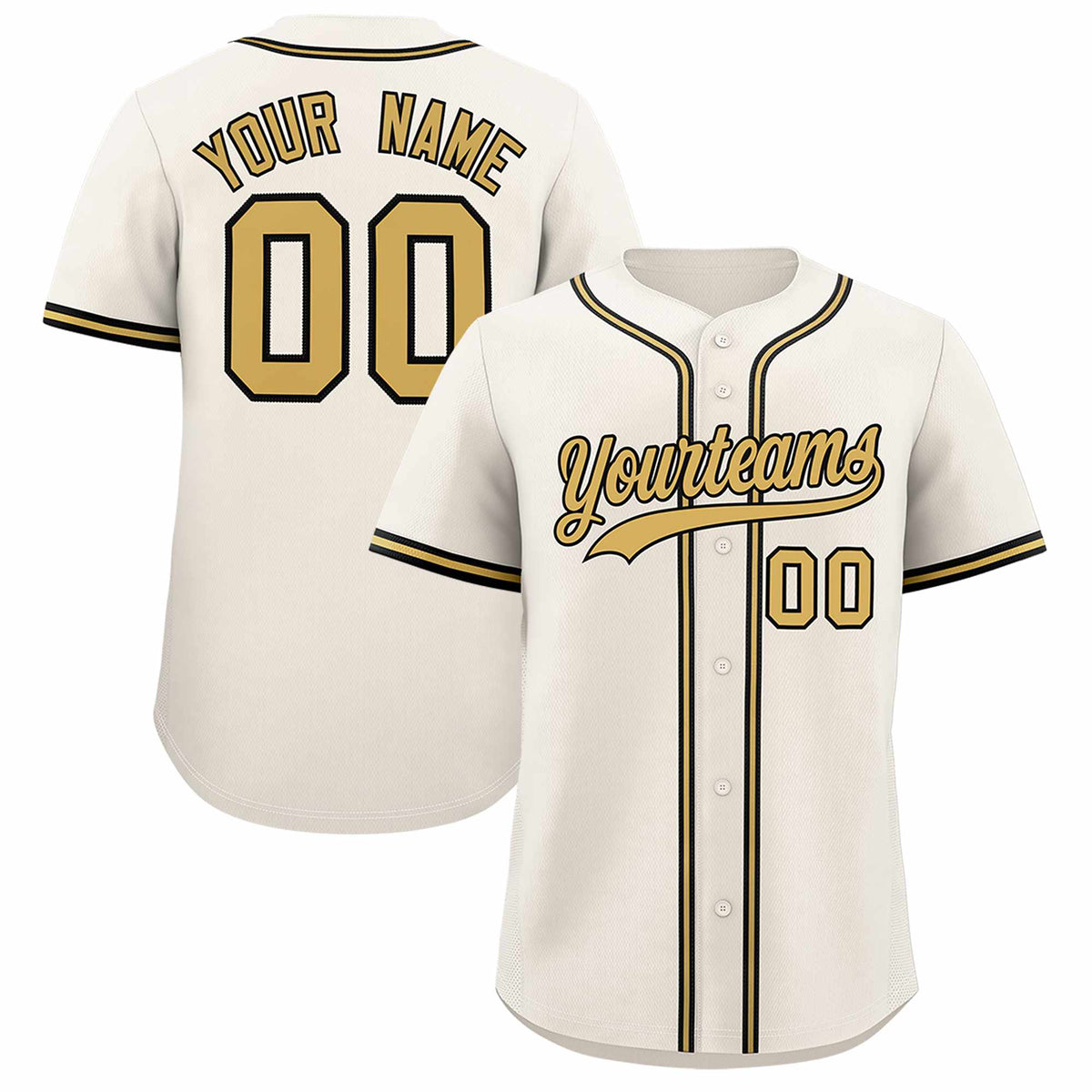 Custom Cream Classic Style Authentic Baseball Jersey| KXKSHOP