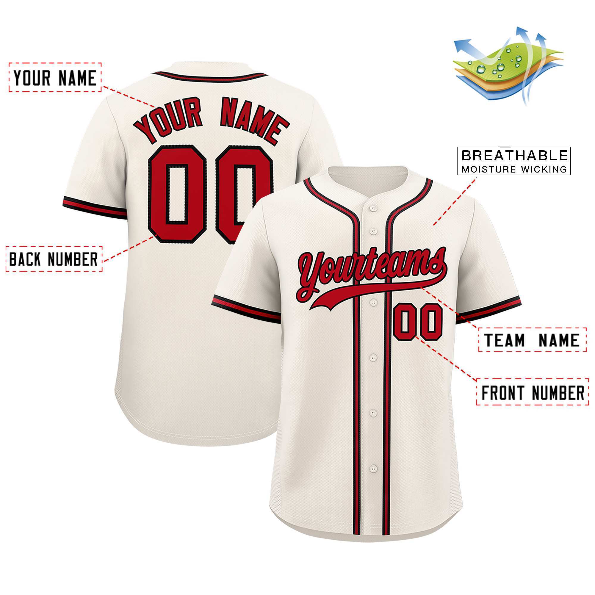 Custom Cream Classic Style Authentic Baseball Jersey| KXKSHOP