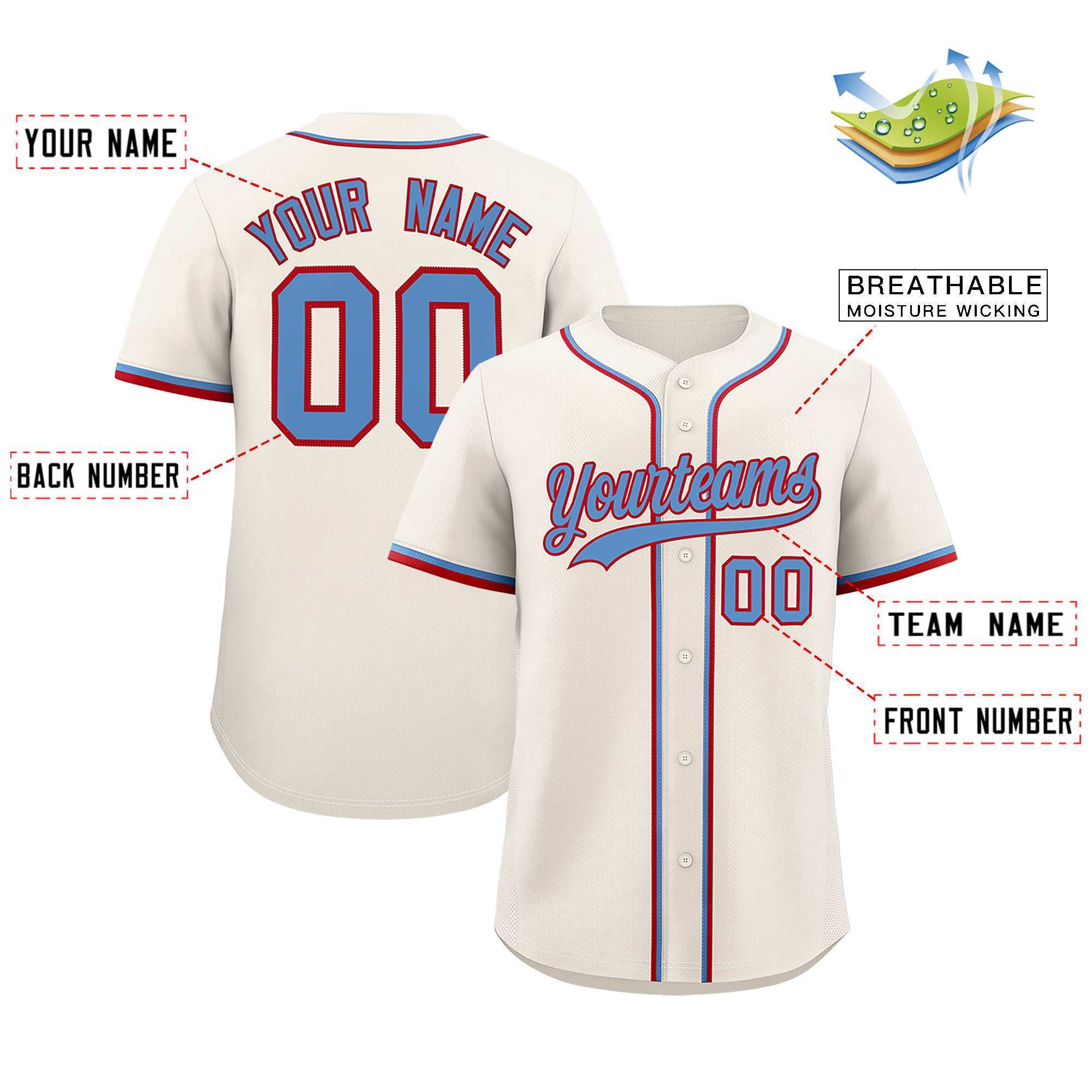 Custom Cream Classic Style Authentic Baseball Jersey| KXKSHOP