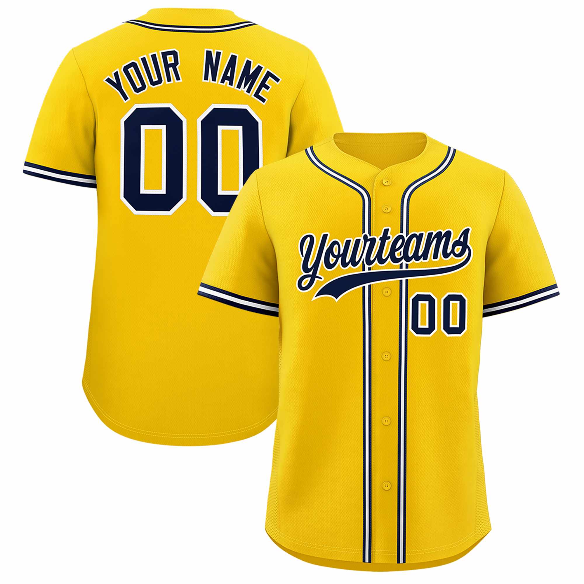 Custom Gold Classic Style Authentic Baseball Jersey| KXKSHOP