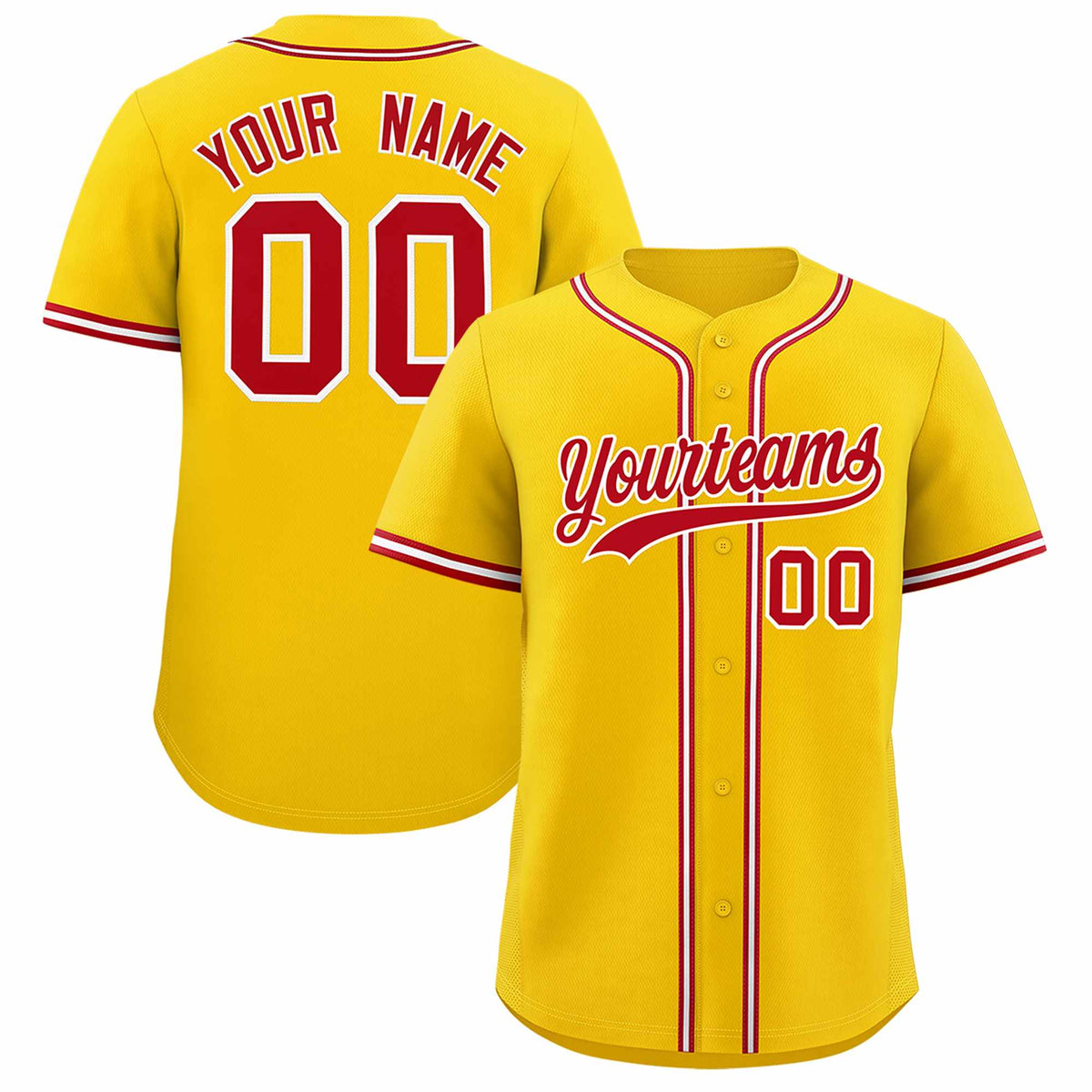 Custom Gold Classic Style Authentic Baseball Jersey| KXKSHOP