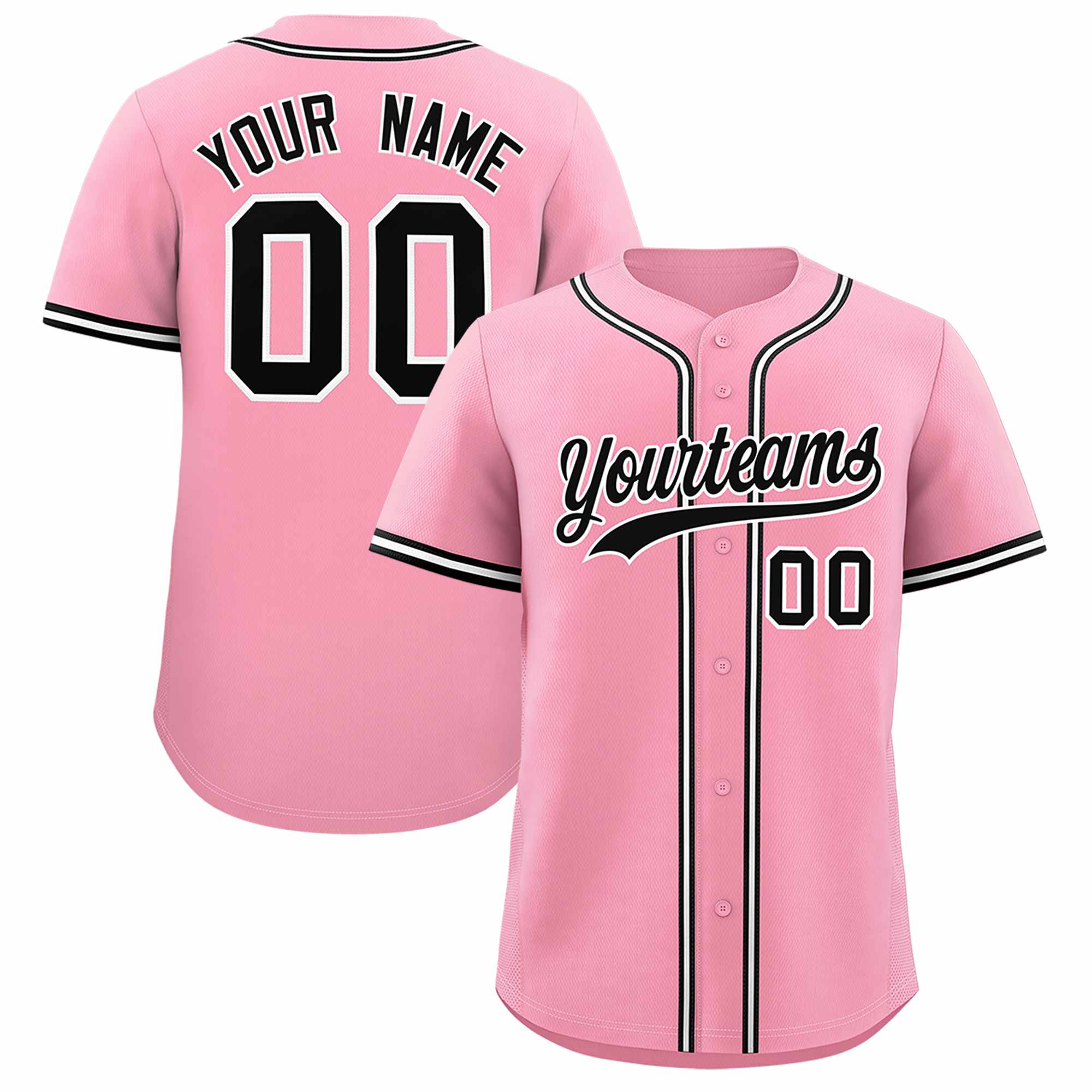 Custom Light Pink Classic Style Authentic Baseball Jersey| KXKSHOP
