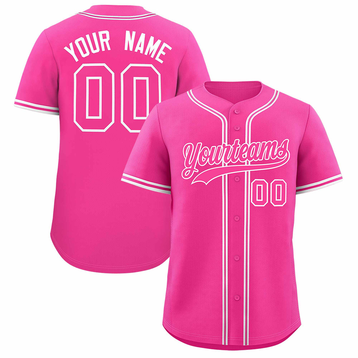 Custom Pink Classic Style Authentic Baseball Jersey| KXKSHOP