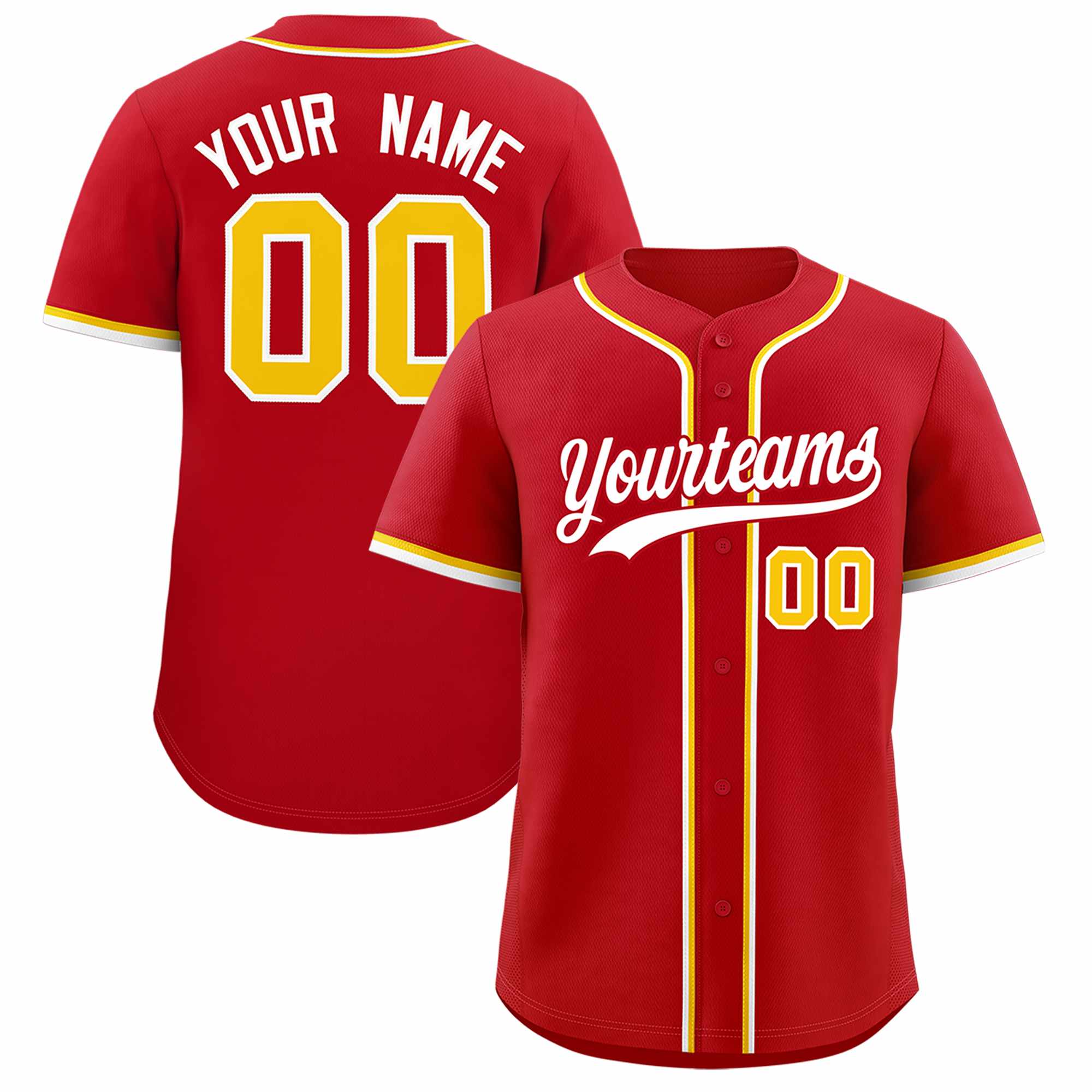Custom Red Classic Style Authentic Baseball Jersey| KXKSHOP