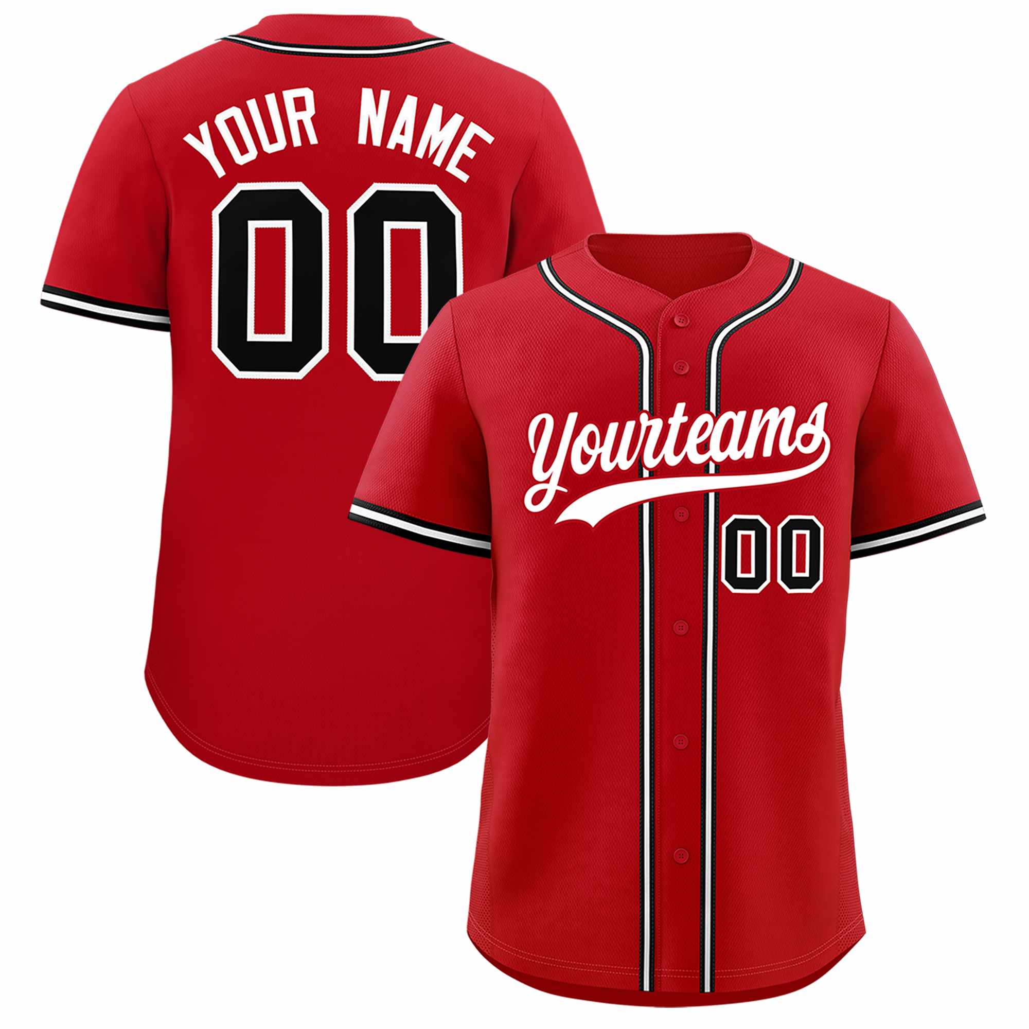 Custom Red Classic Style Authentic Baseball Jersey| KXKSHOP