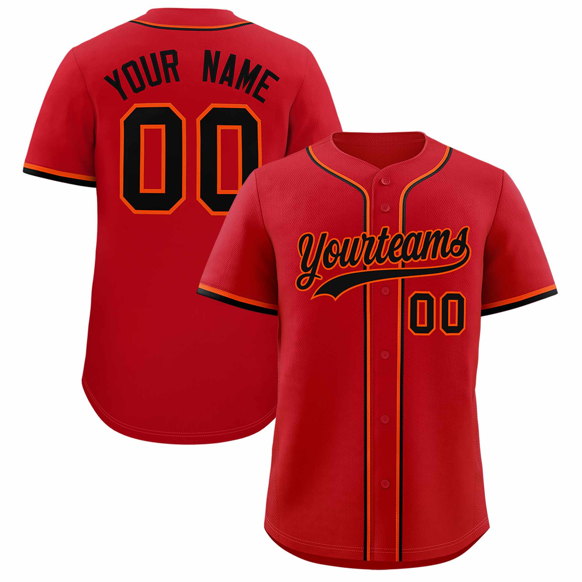 Custom Red Classic Style Authentic Baseball Jersey| KXKSHOP