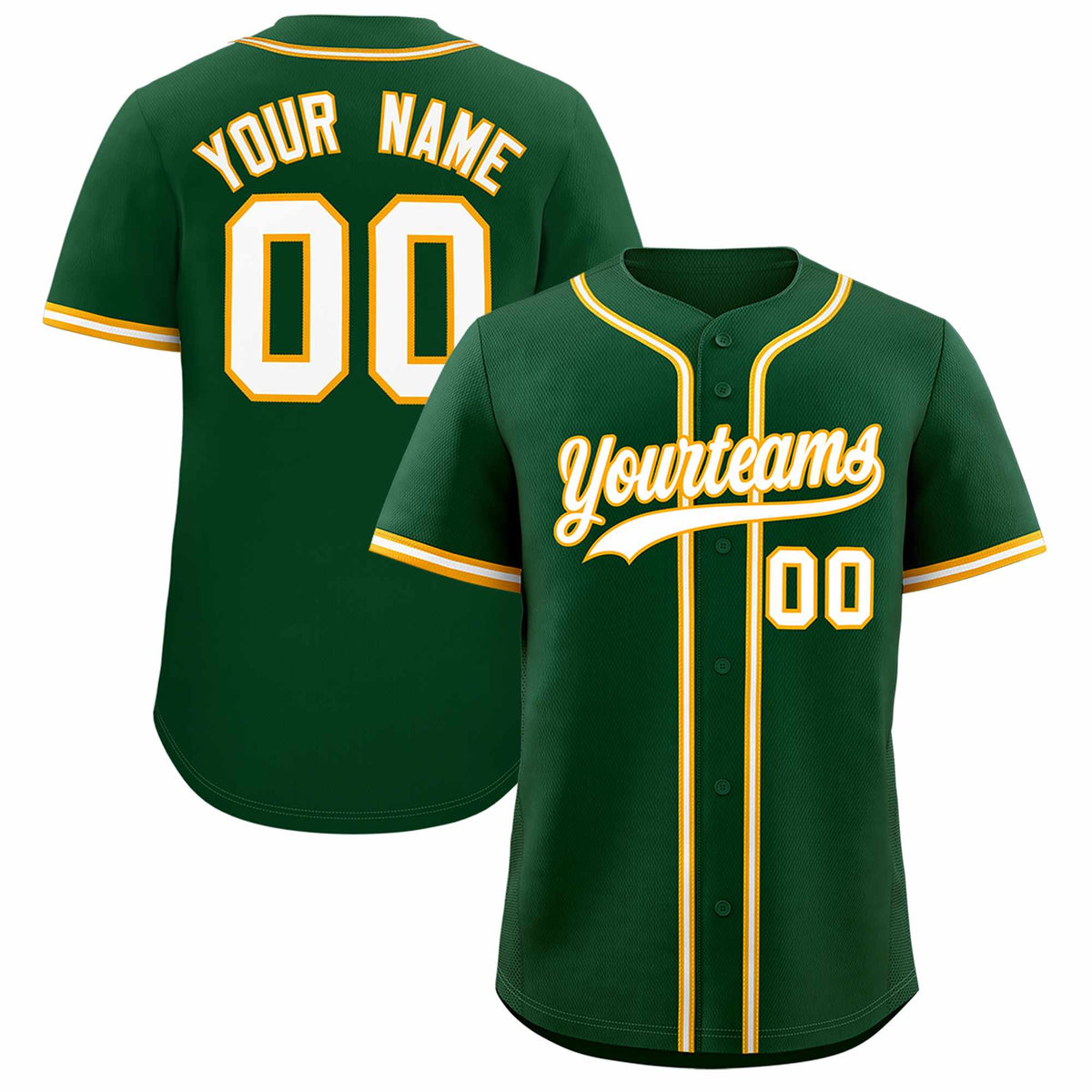 Custom Green Classic Style Authentic Baseball Jersey| KXKSHOP