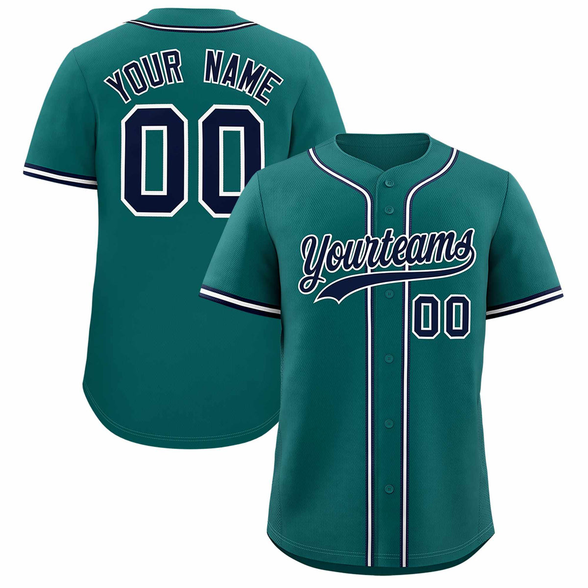 Custom Aqua Classic Style Authentic Baseball Jersey| KXKSHOP