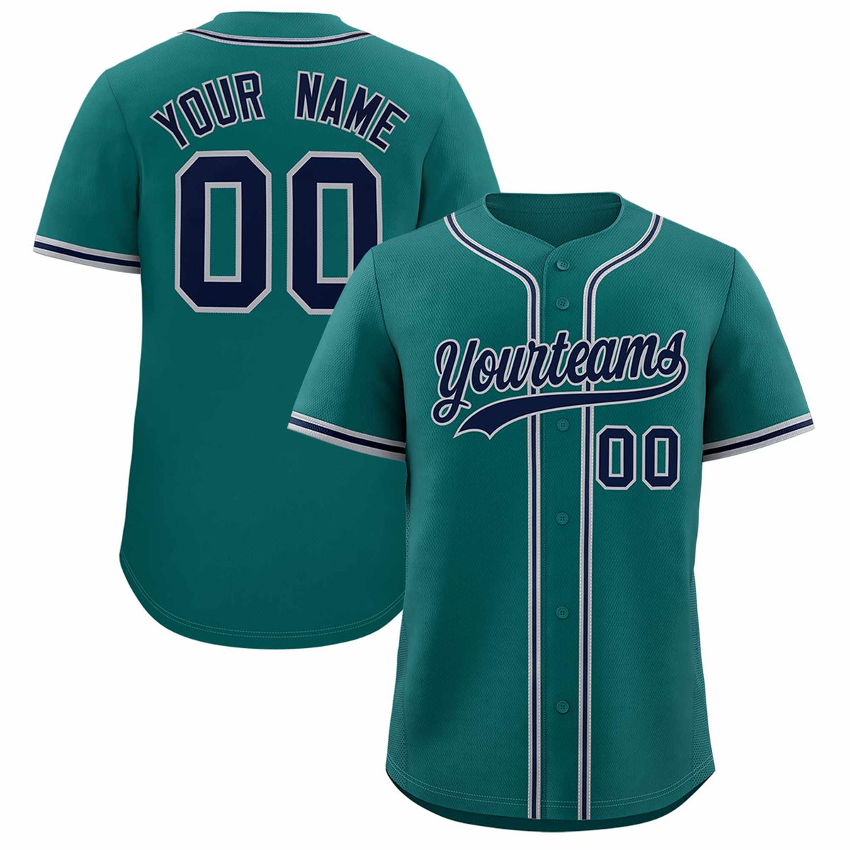 Custom Aqua Classic Style Authentic Baseball Jersey| KXKSHOP