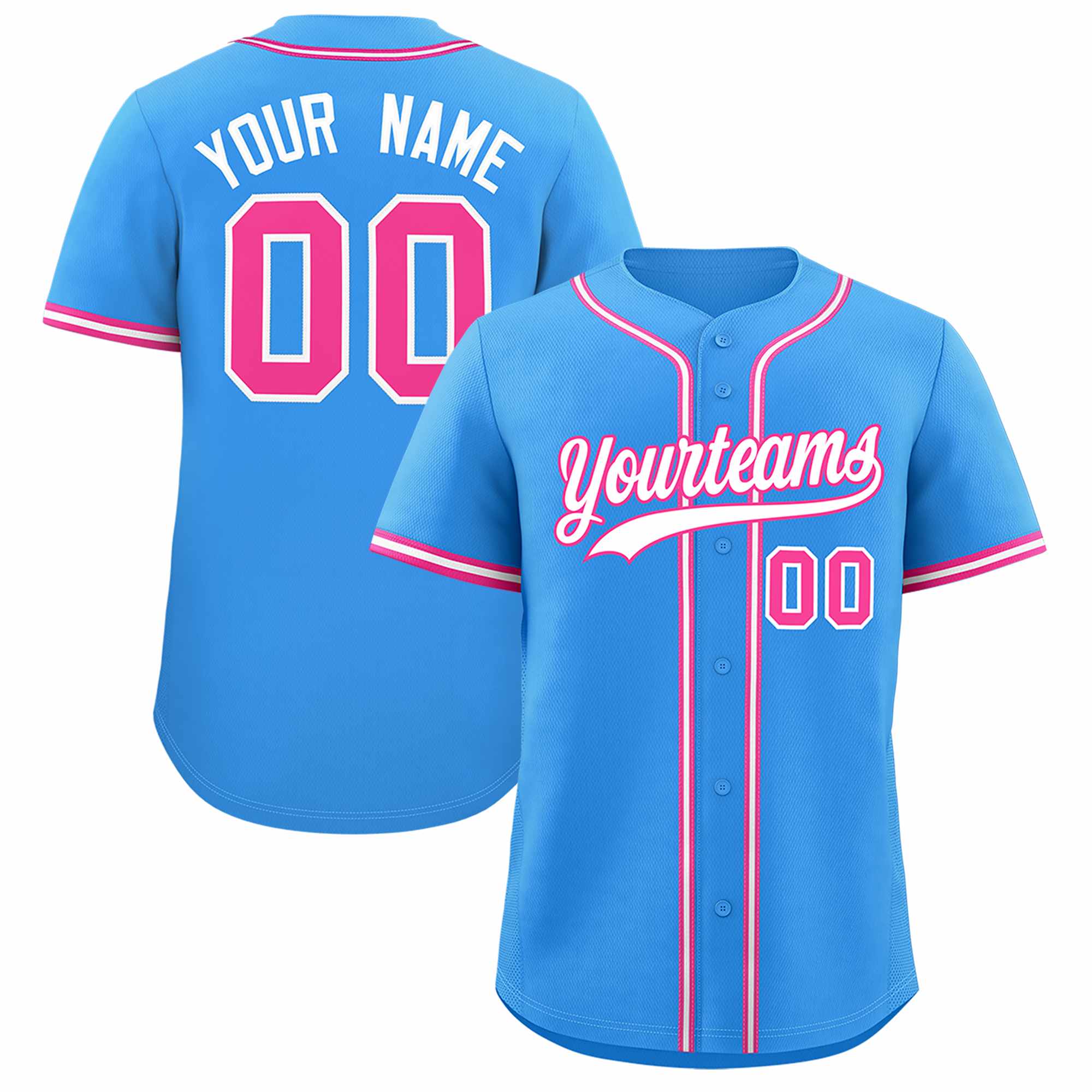 Custom Powder Blue Classic Style Authentic Baseball Jersey| KXKSHOP