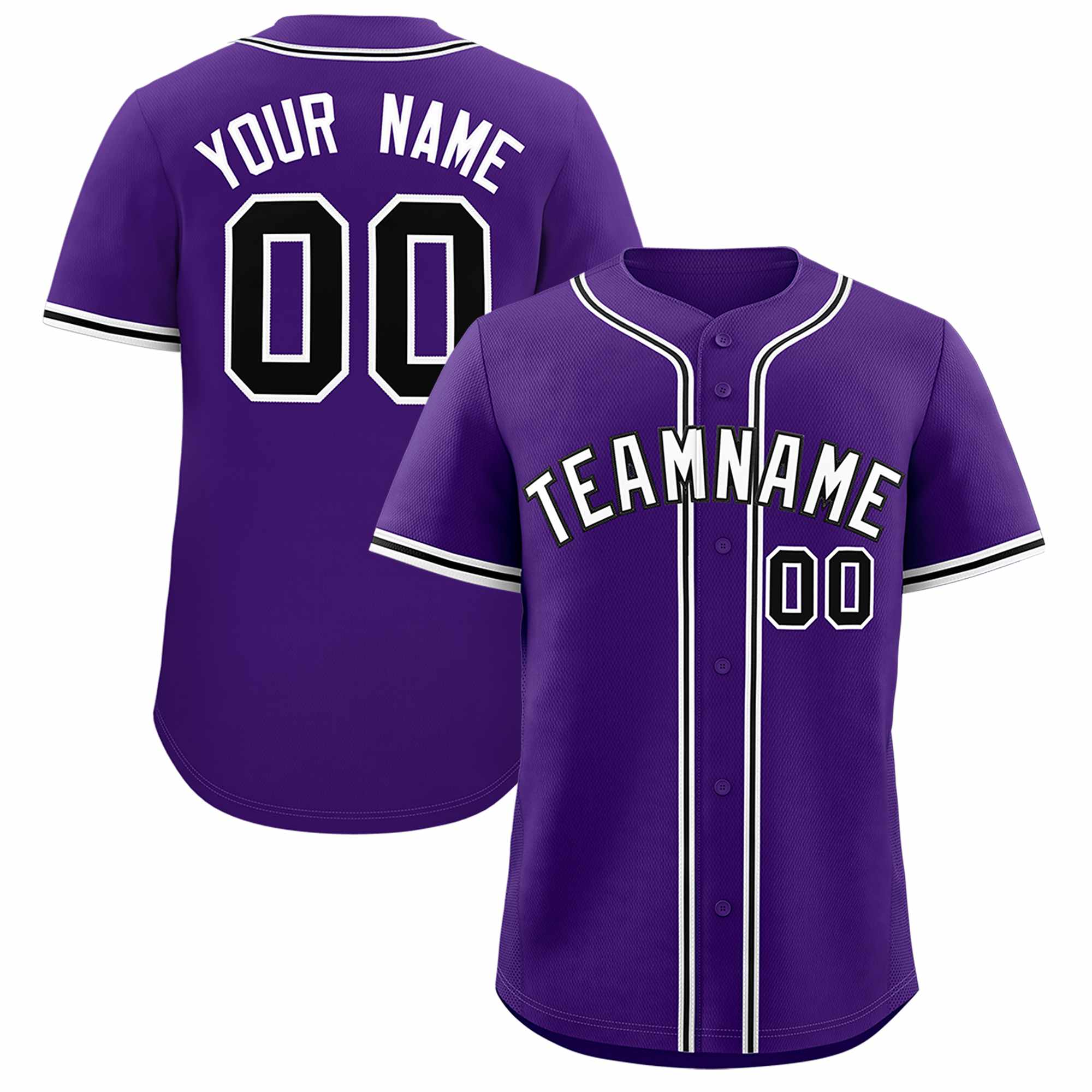 Custom Purple Classic Style Authentic Baseball Jersey| KXKSHOP