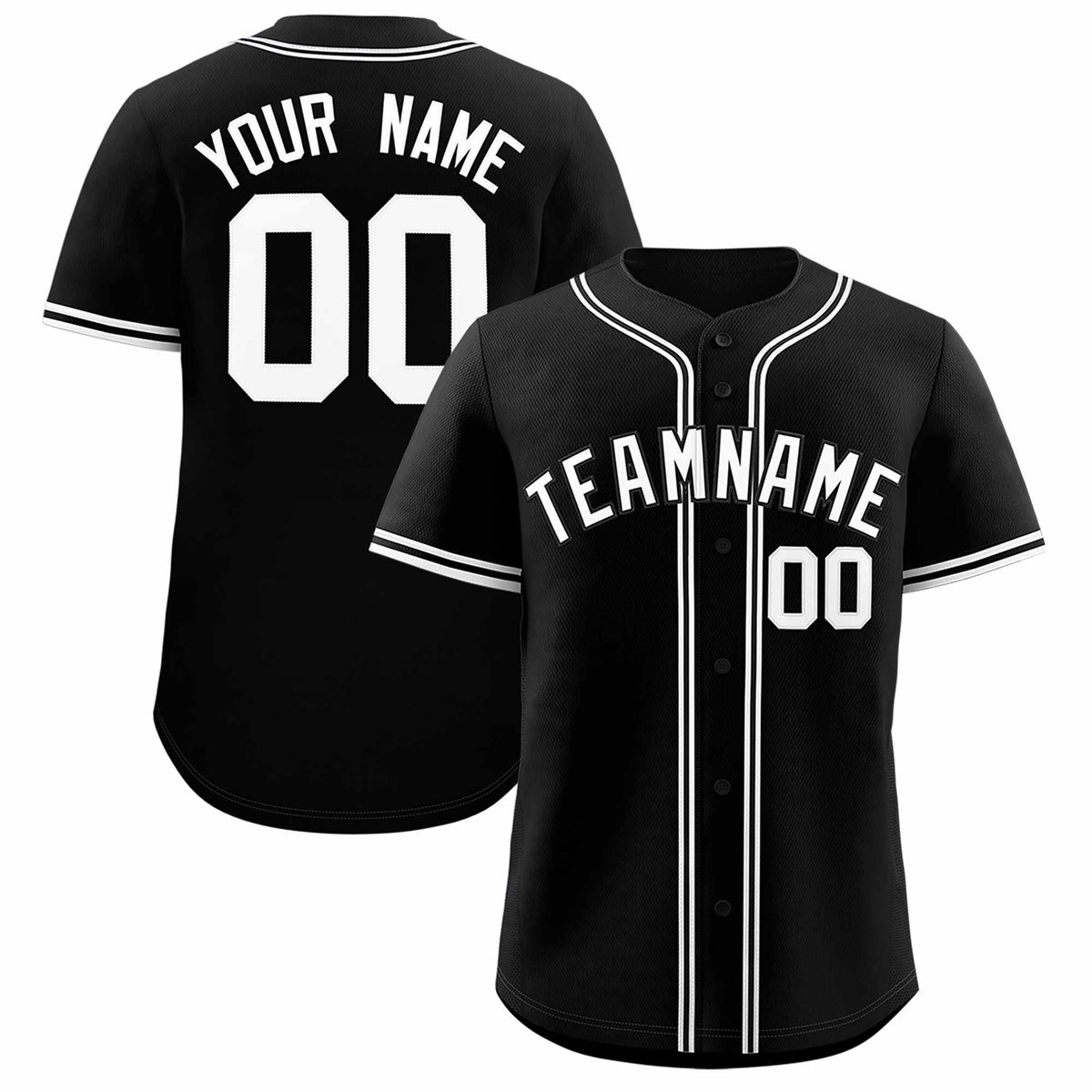 Custom Black Classic Style Authentic Baseball Jersey| KXKSHOP