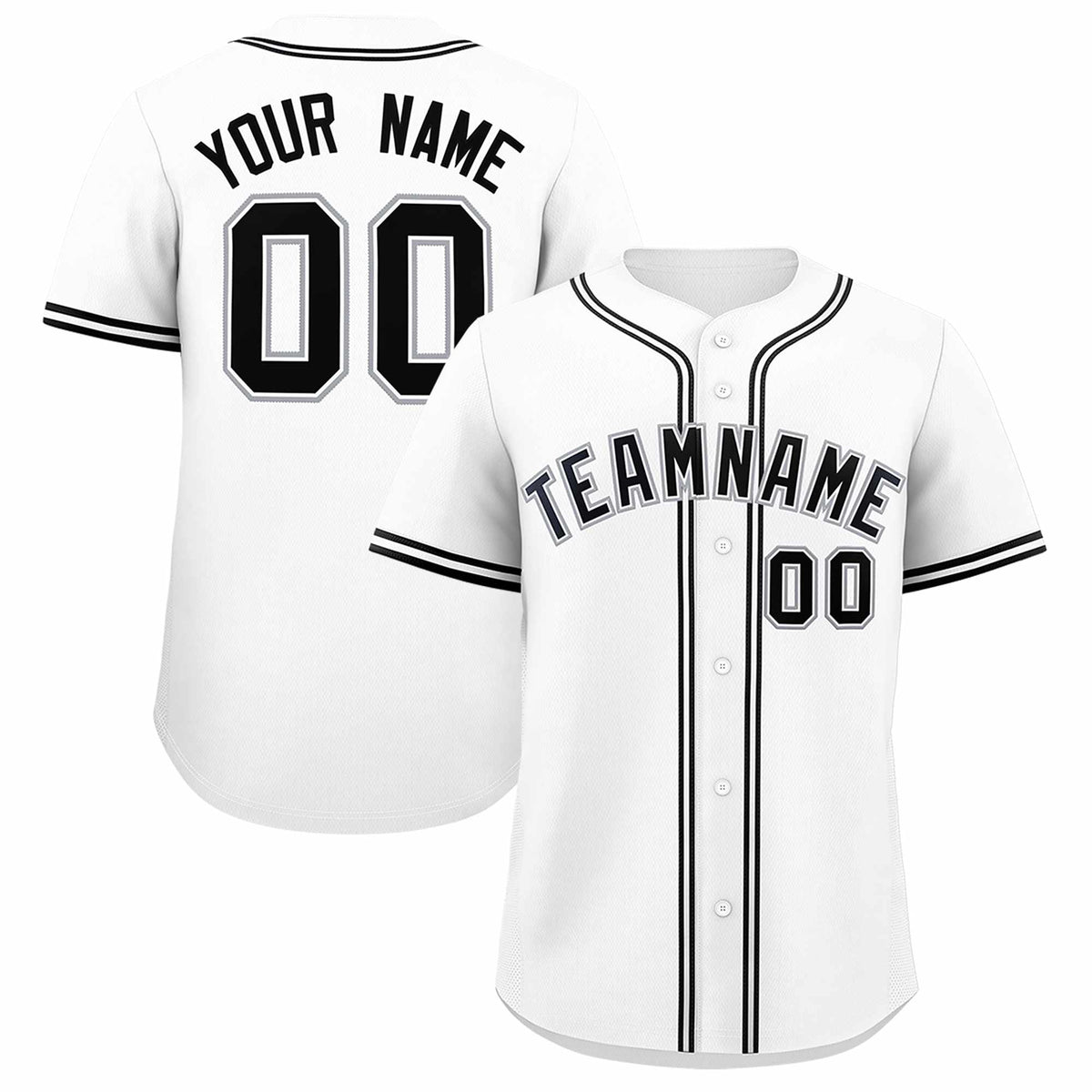 Custom White Classic Style Authentic Baseball Jersey| KXKSHOP
