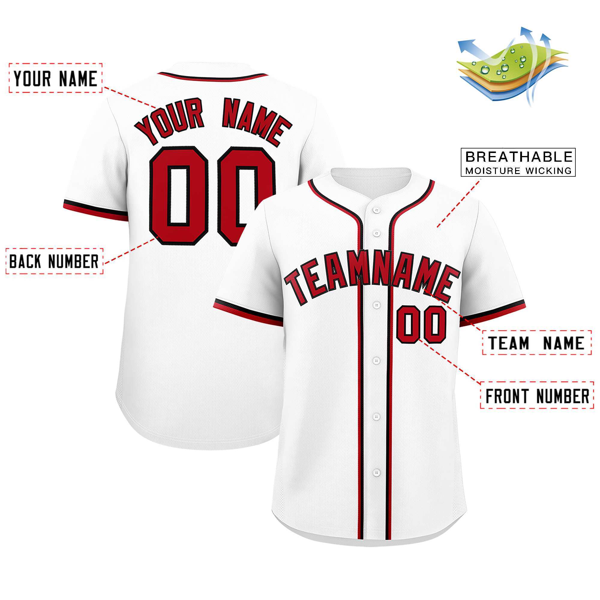 Custom White Classic Style Authentic Baseball Jersey| KXKSHOP