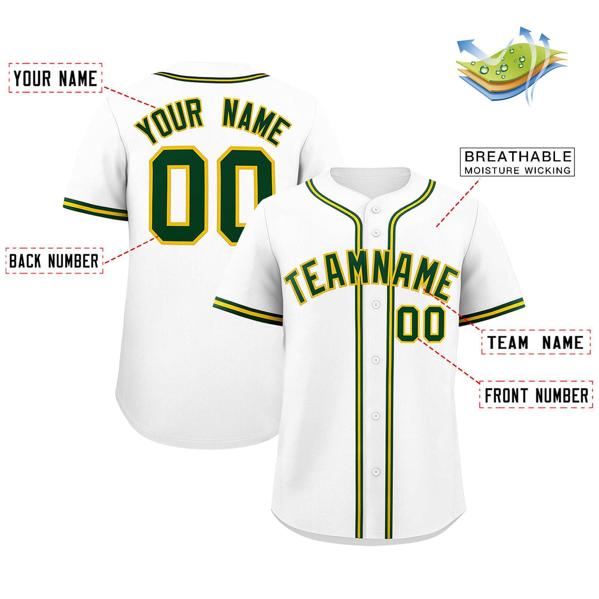 Custom White Classic Style Authentic Baseball Jersey| KXKSHOP