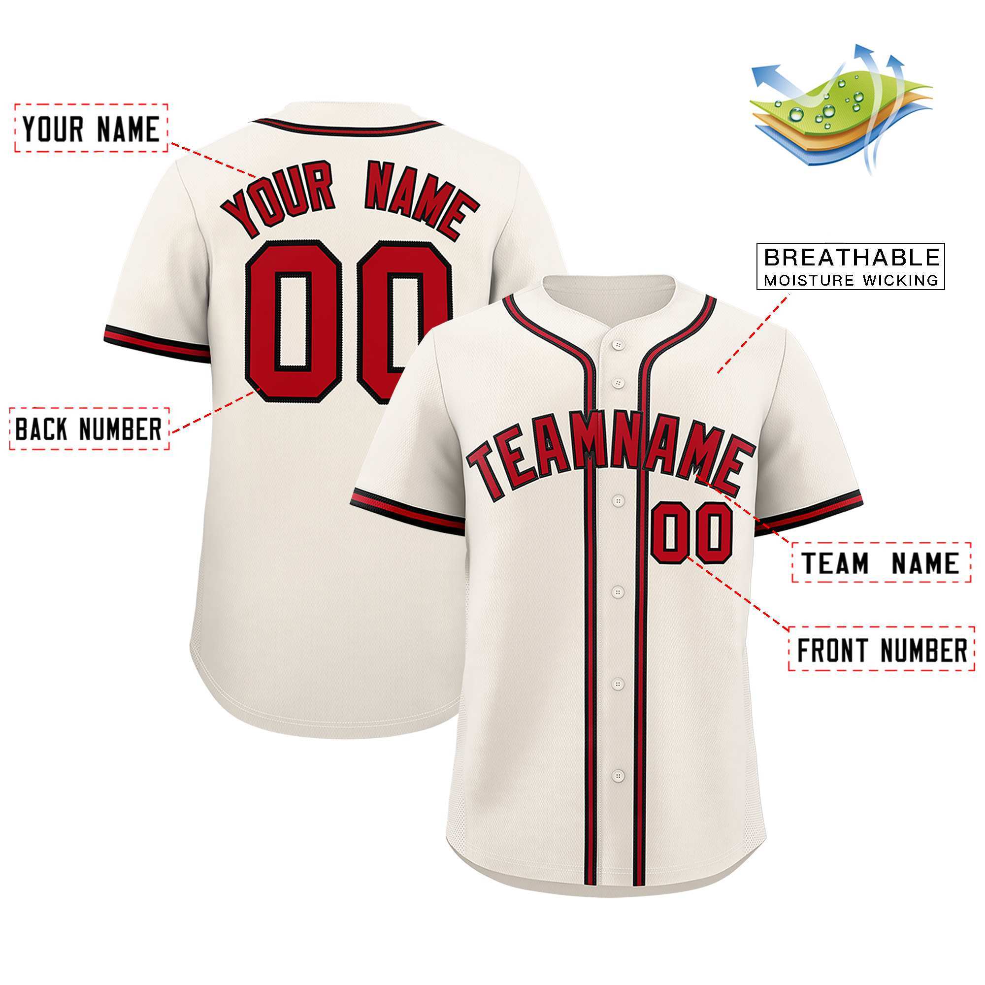 Custom Cream Classic Style Authentic Baseball Jersey| KXKSHOP