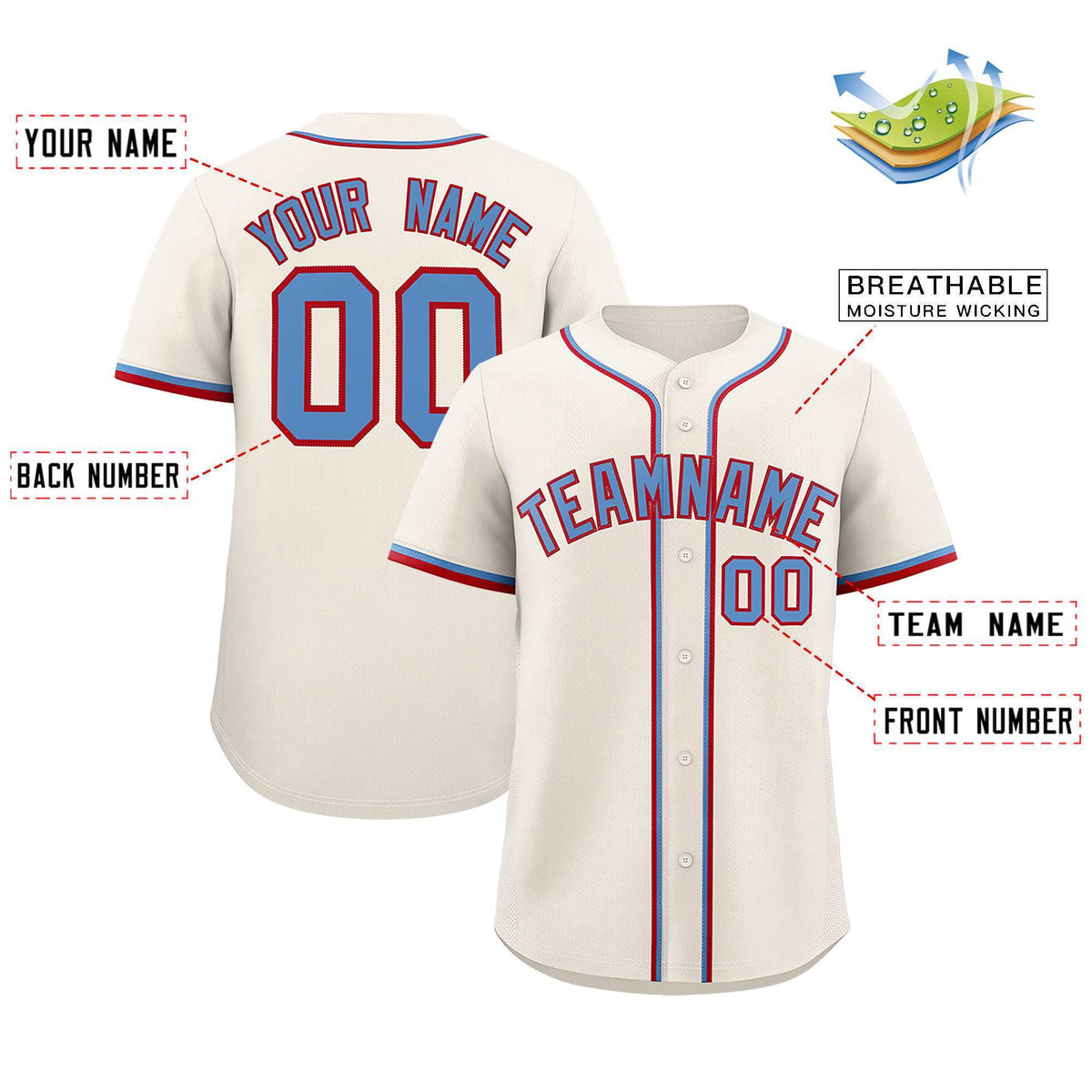 Custom Cream Classic Style Authentic Baseball Jersey| KXKSHOP