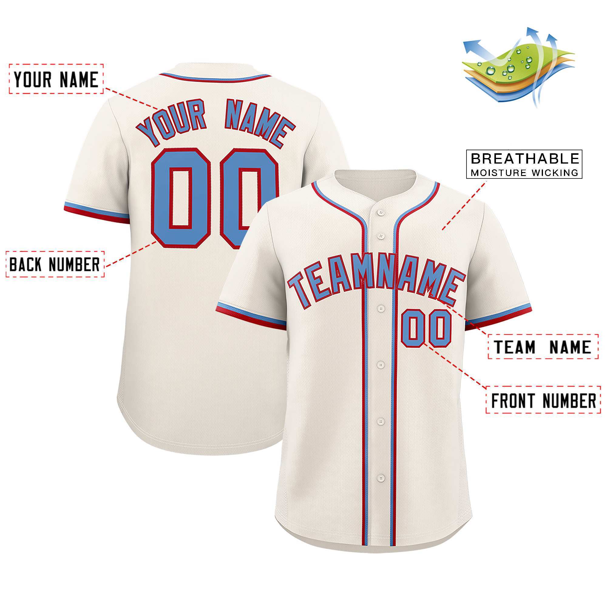 Custom Cream Classic Style Authentic Baseball Jersey| KXKSHOP