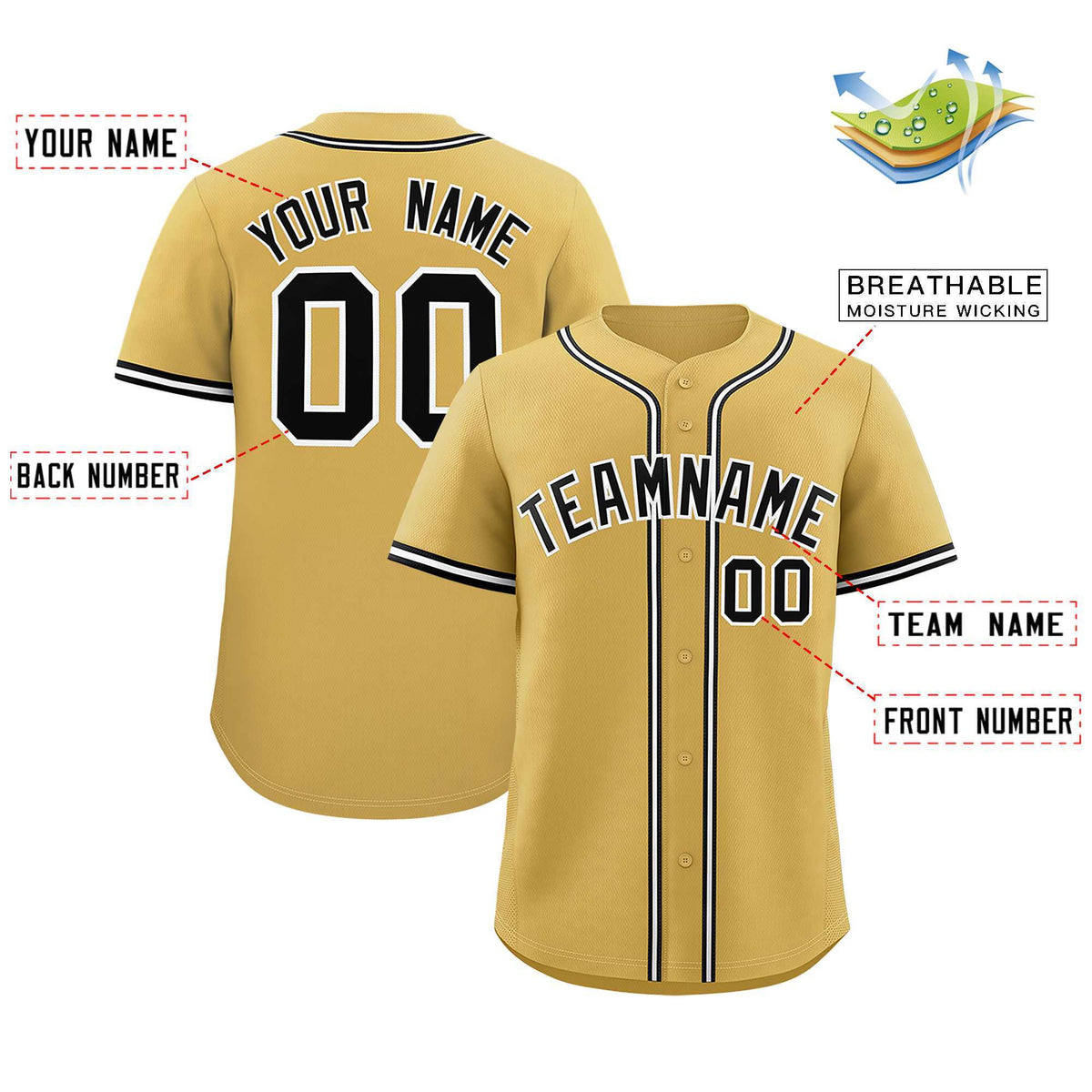 Custom Cream Classic Style Authentic Baseball Jersey| KXKSHOP