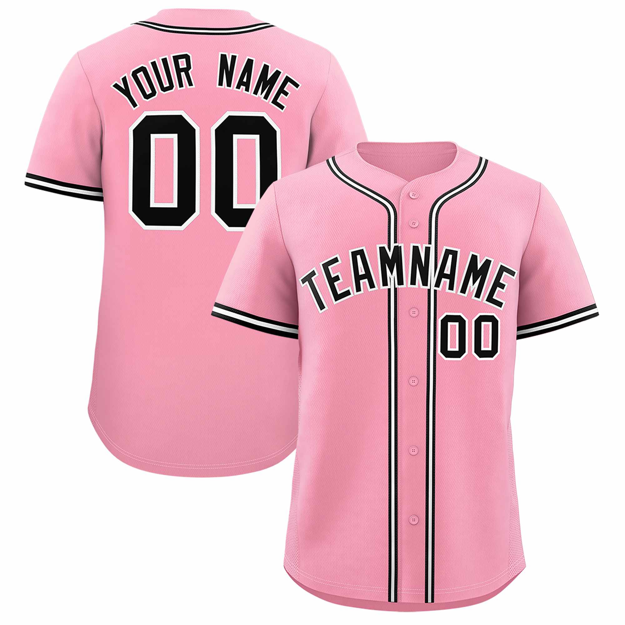 Custom Light Pink Classic Style Authentic Baseball Jersey| KXKSHOP