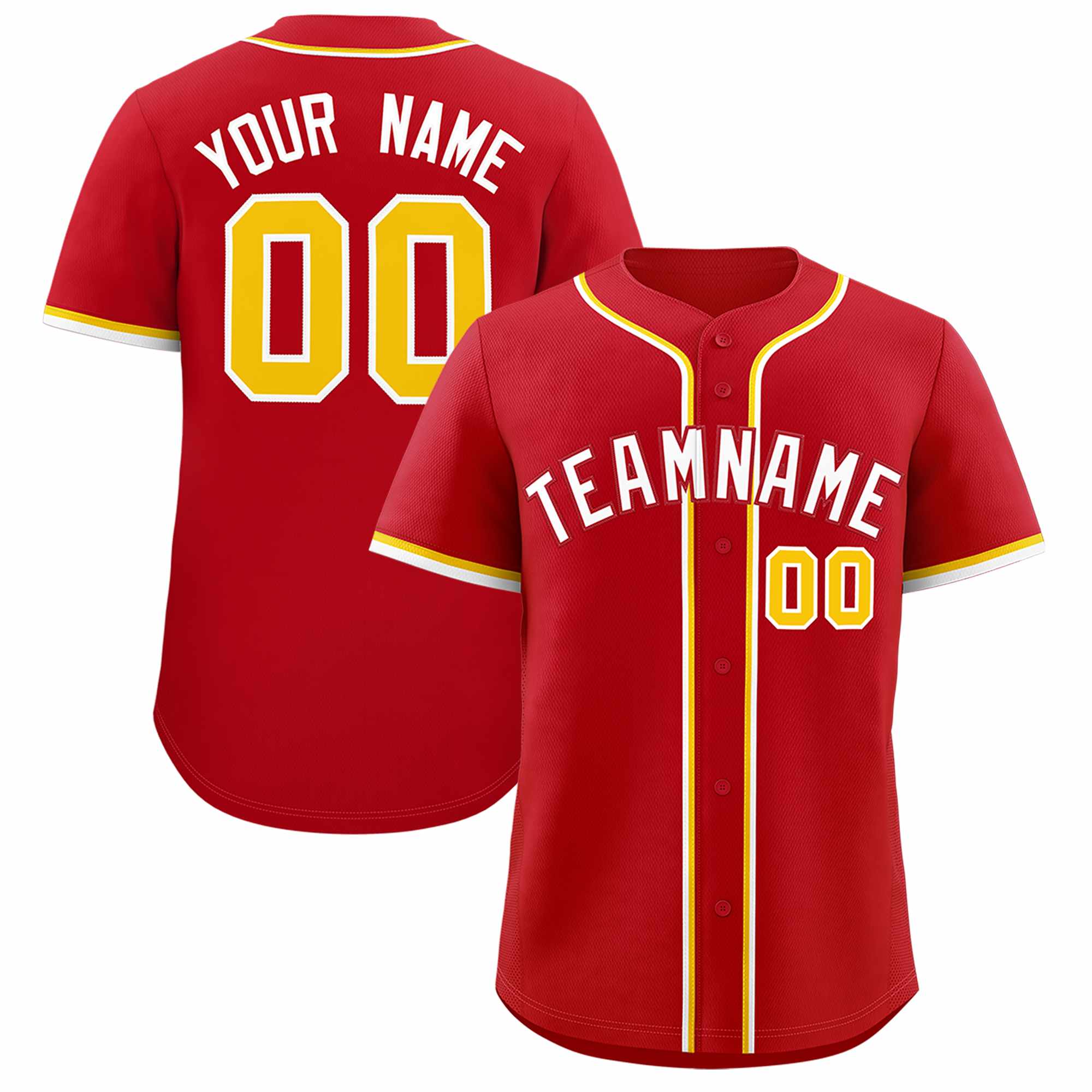 Custom Red Classic Style Authentic Baseball Jersey| KXKSHOP