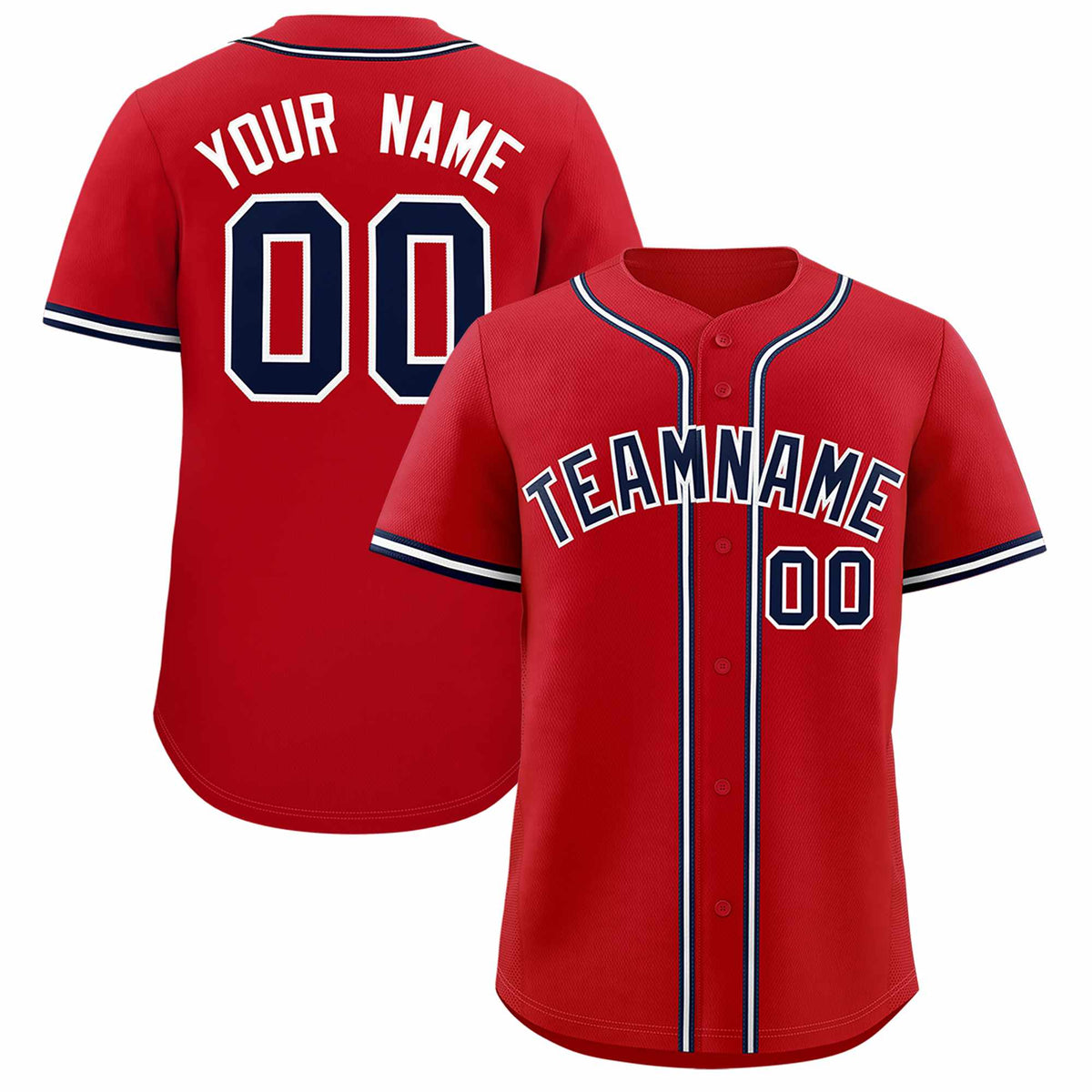 Custom Red Classic Style Authentic Baseball Jersey| KXKSHOP