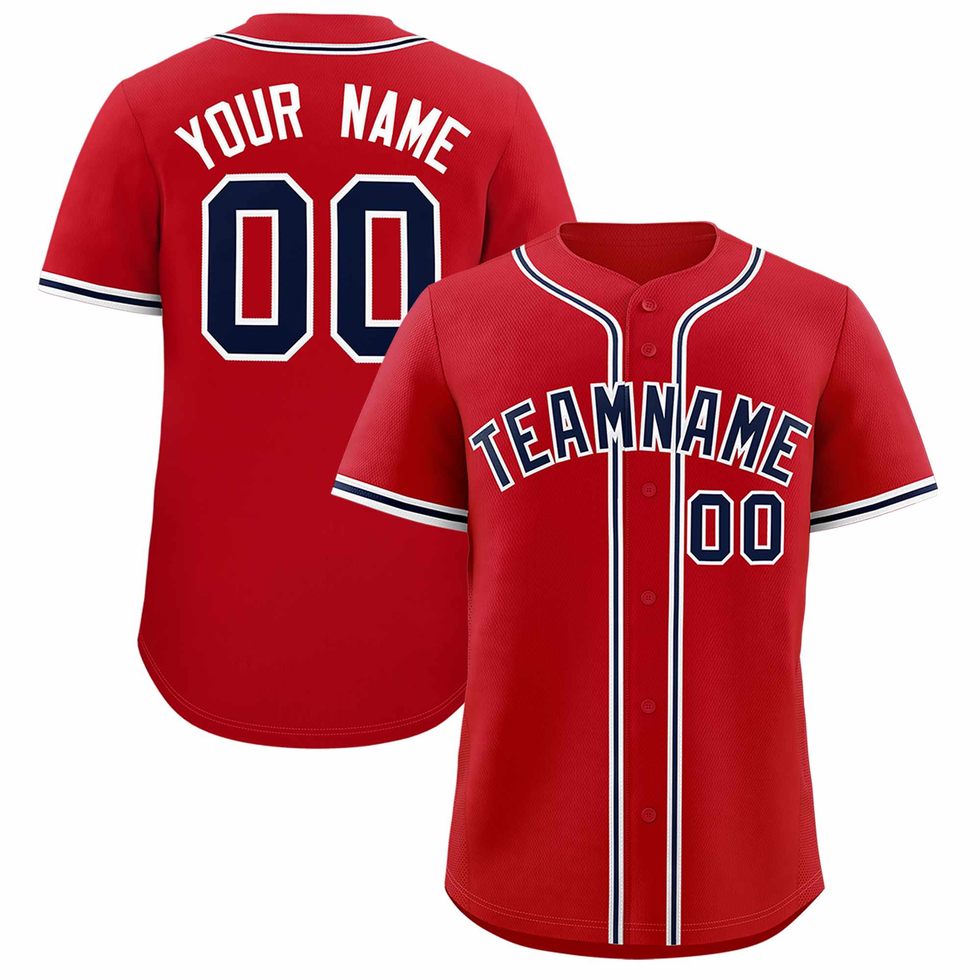 Custom Red Classic Style Authentic Baseball Jersey| KXKSHOP