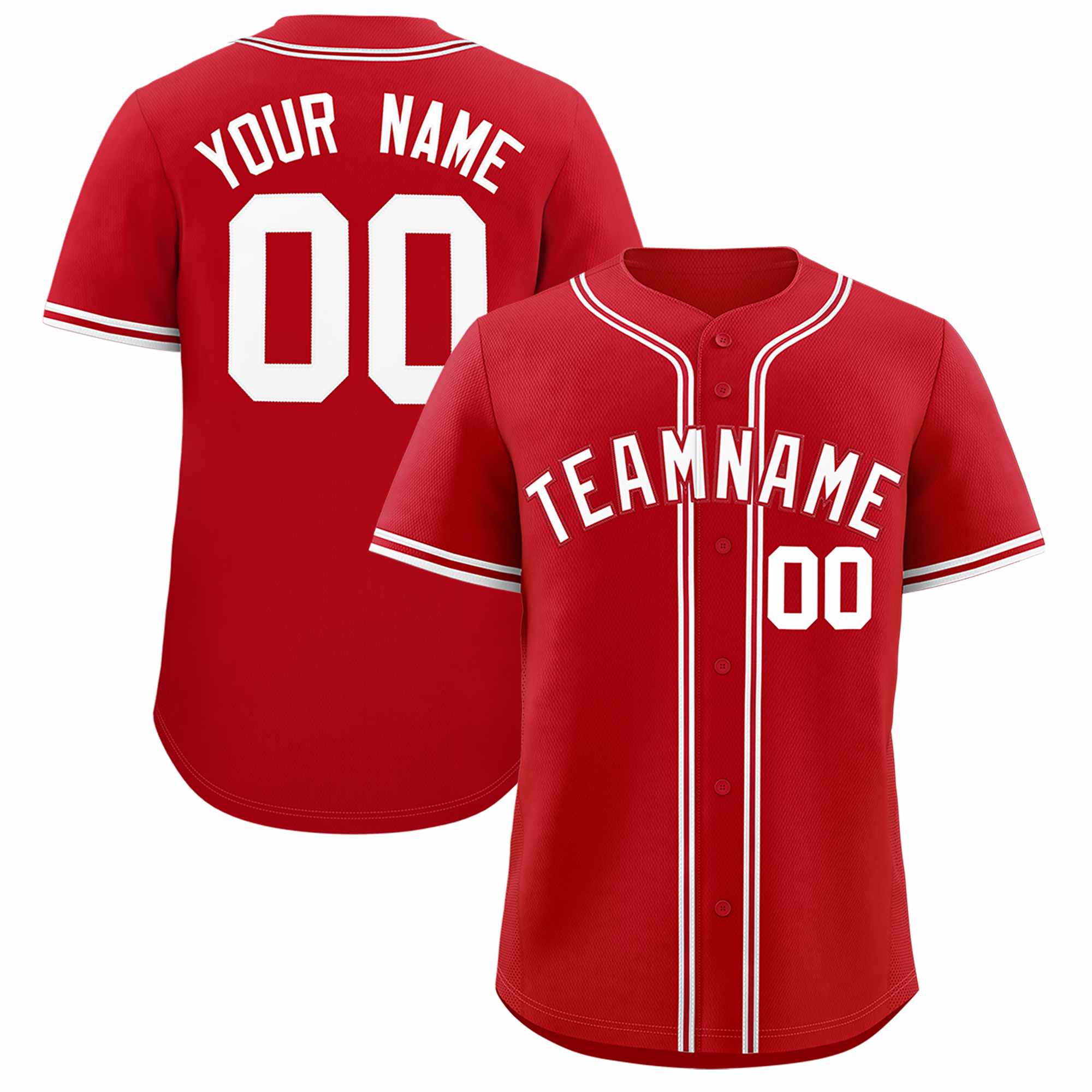 Custom Red Classic Style Authentic Baseball Jersey| KXKSHOP