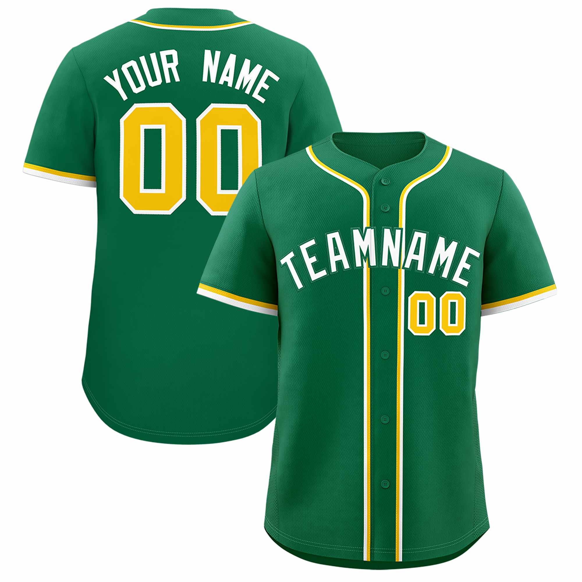 Custom Kelly Green Classic Style Authentic Baseball Jersey| KXKSHOP
