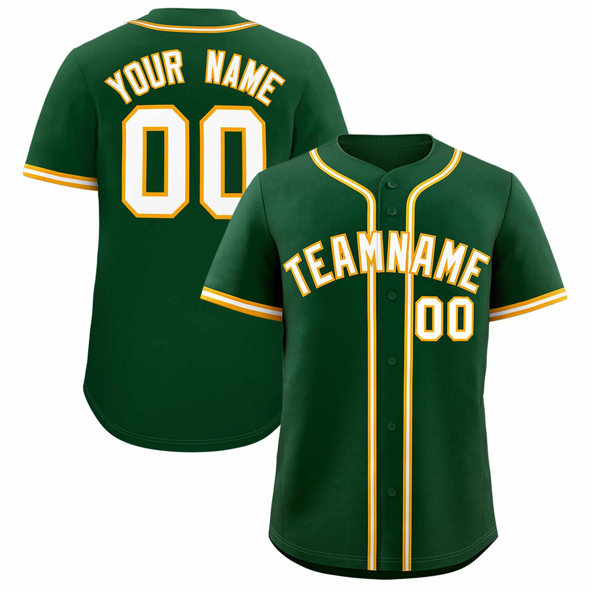 Custom Green Classic Style Authentic Baseball Jersey| KXKSHOP