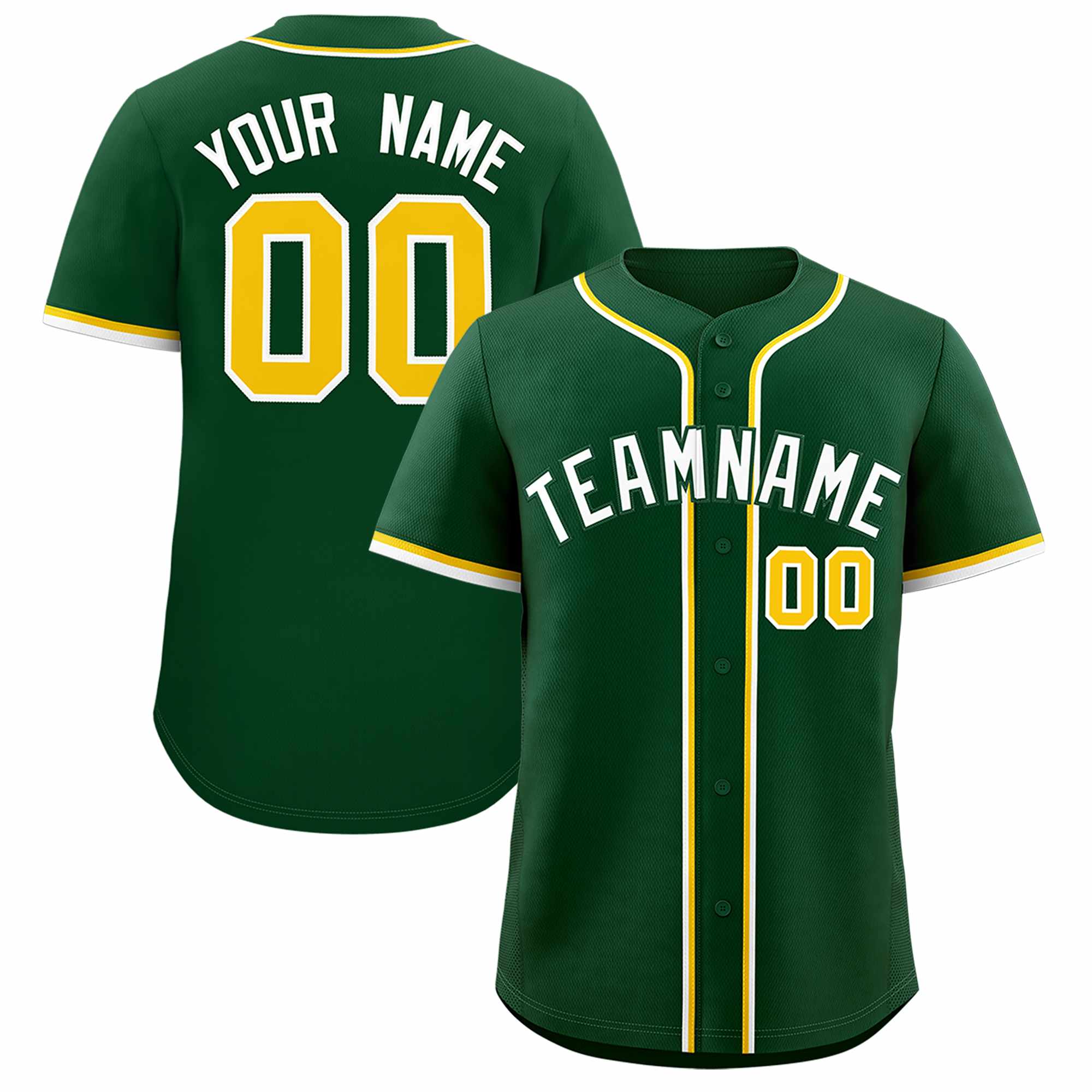Custom Green Classic Style Authentic Baseball Jersey| KXKSHOP