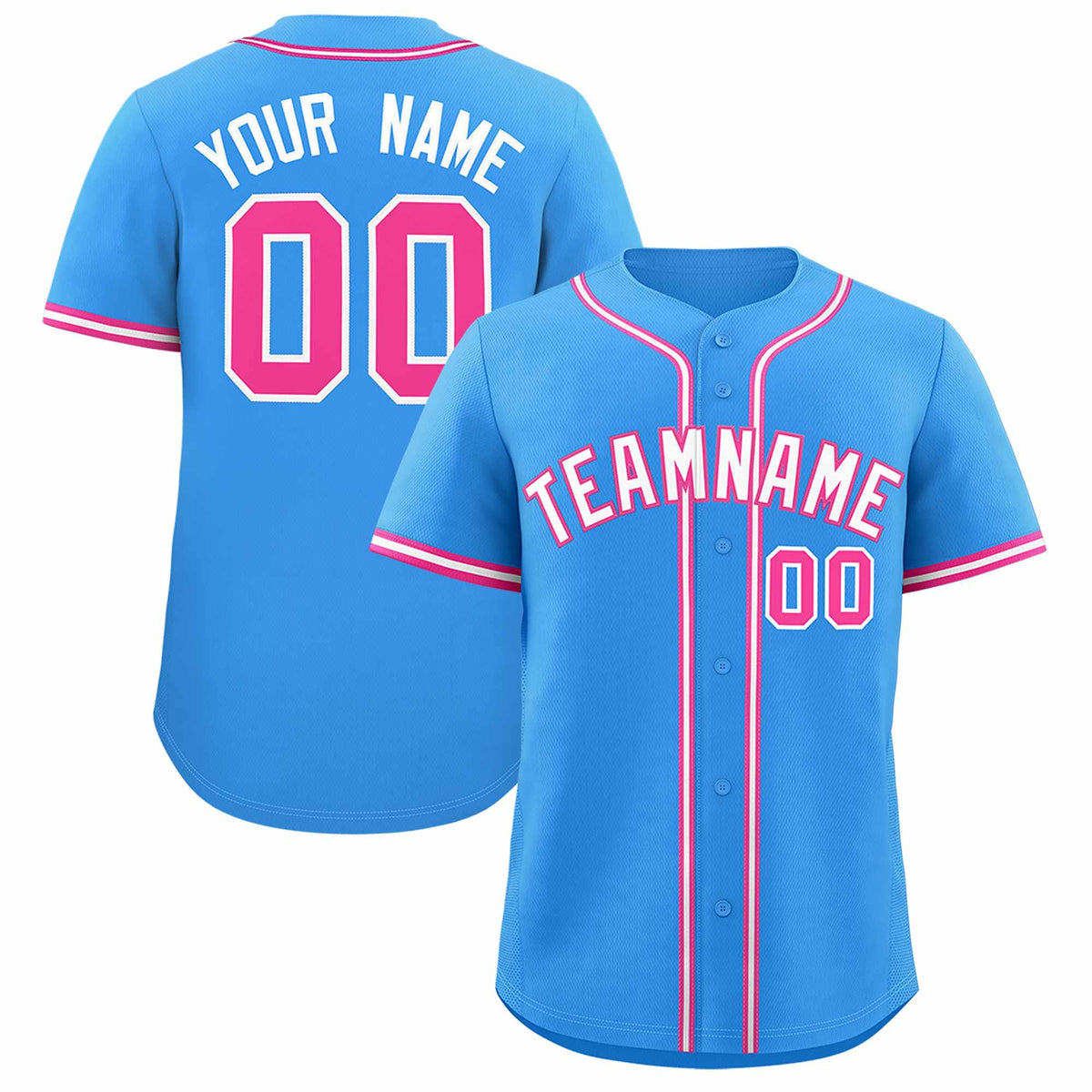 Custom Powder Blue Classic Style Authentic Baseball Jersey| KXKSHOP