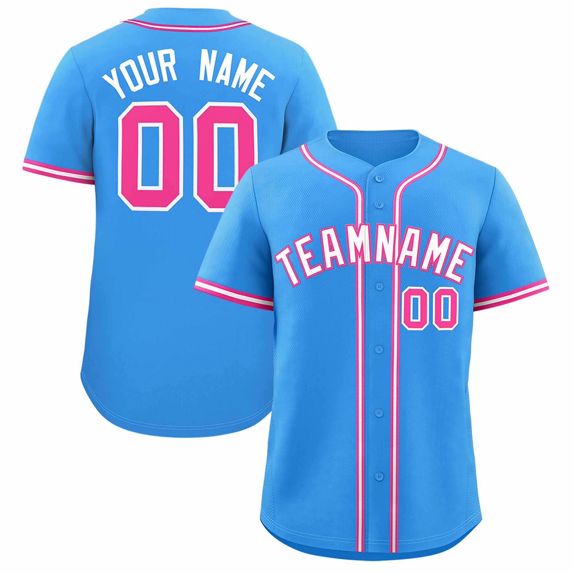 Custom Powder Blue Classic Style Authentic Baseball Jersey| KXKSHOP