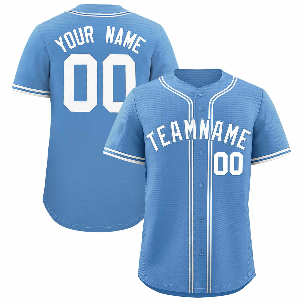 Custom Light Blue Classic Style Authentic Baseball Jersey| KXKSHOP