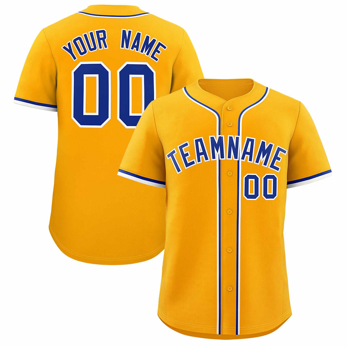 Custom Yellow Classic Style Authentic Baseball Jersey| KXKSHOP