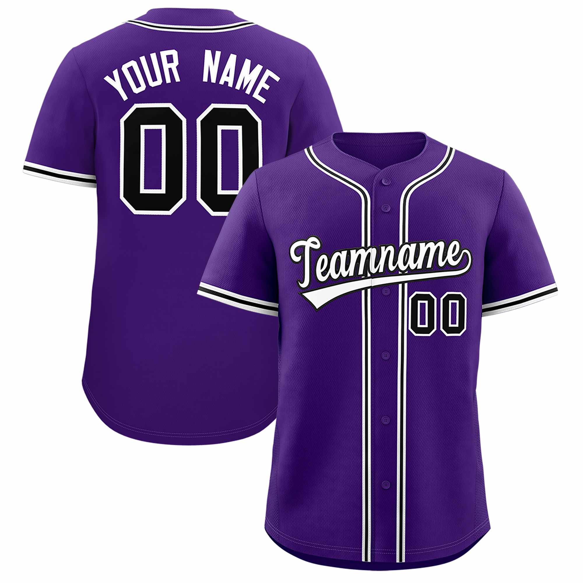 Custom Purple Classic Style Authentic Baseball Jersey| KXKSHOP