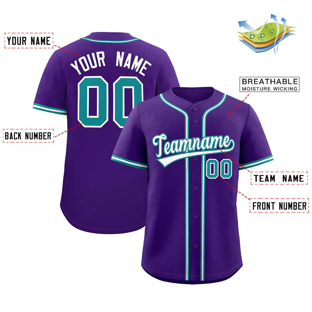 Custom Purple Classic Style Authentic Baseball Jersey| KXKSHOP