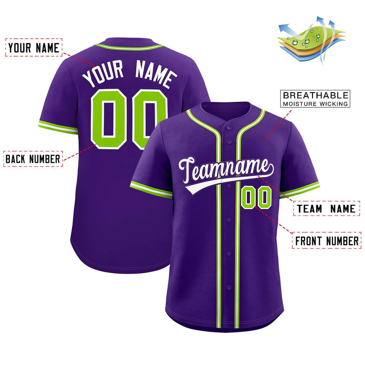 Custom Purple Classic Style Authentic Baseball Jersey| KXKSHOP