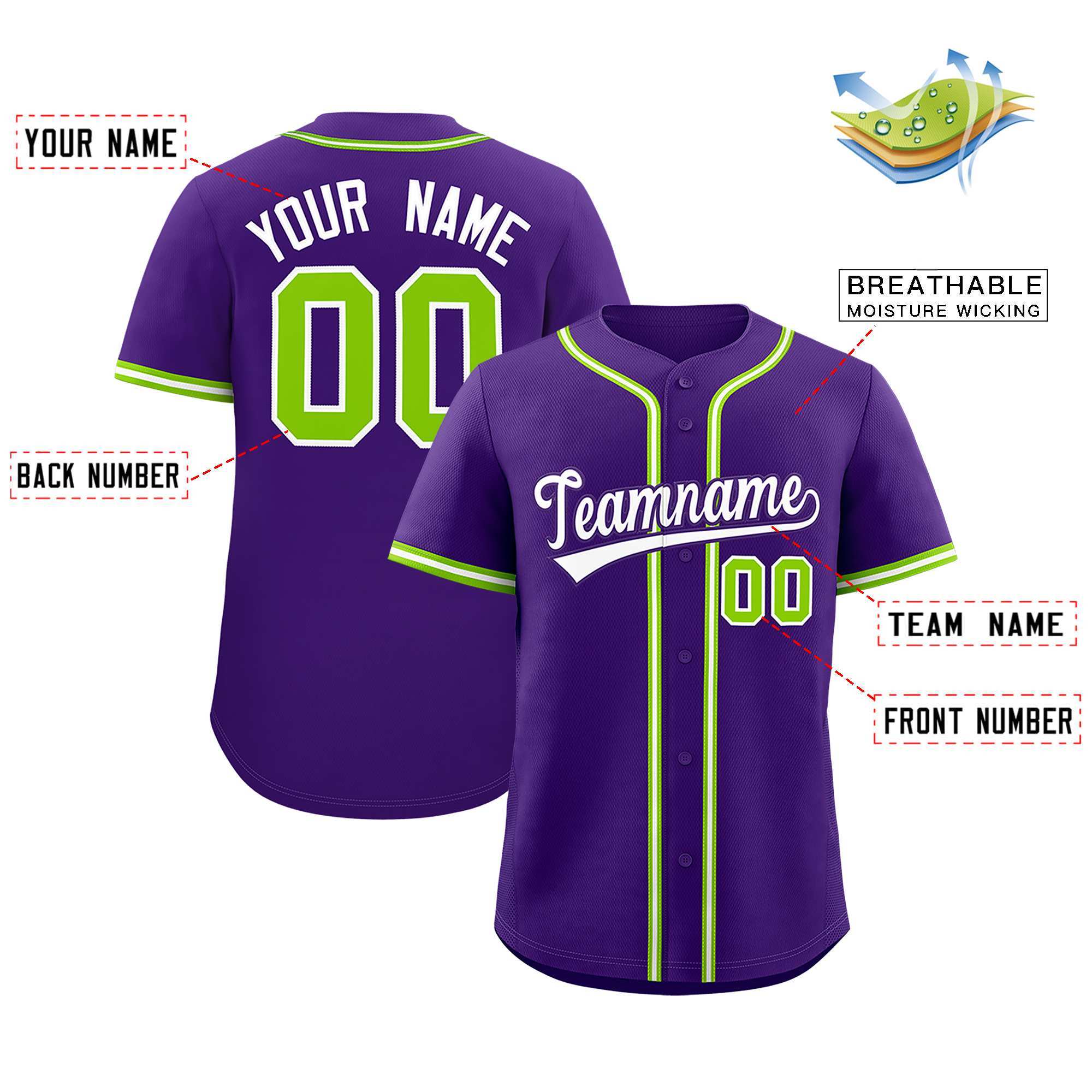 Custom Purple Classic Style Authentic Baseball Jersey| KXKSHOP
