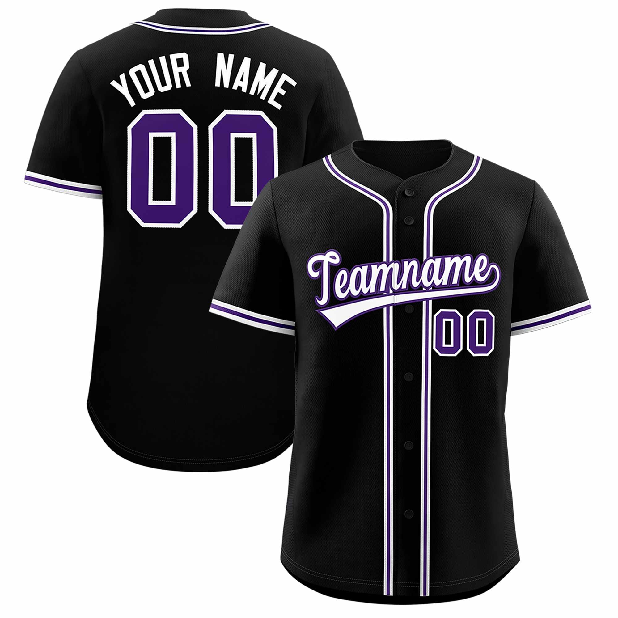 Custom Black Classic Style Authentic Baseball Jersey| KXKSHOP