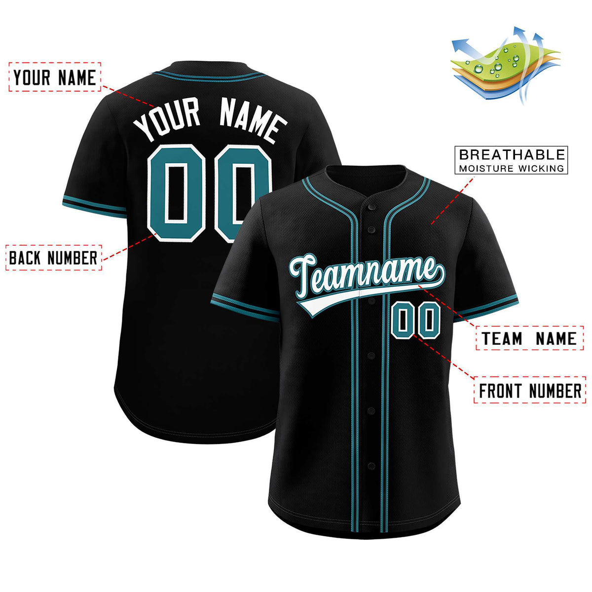 Custom Black Classic Style Authentic Baseball Jersey| KXKSHOP