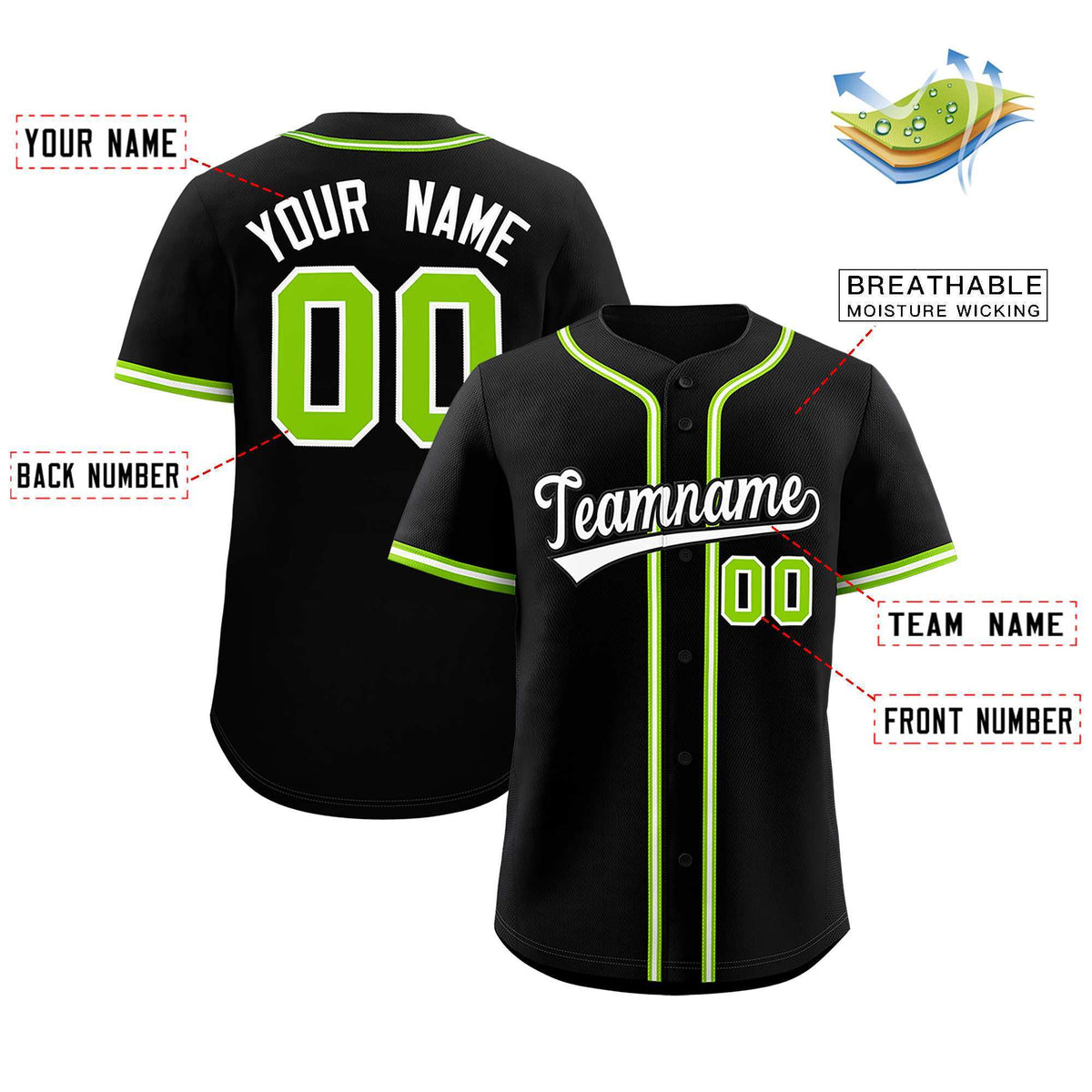 Custom Black Classic Style Authentic Baseball Jersey| KXKSHOP