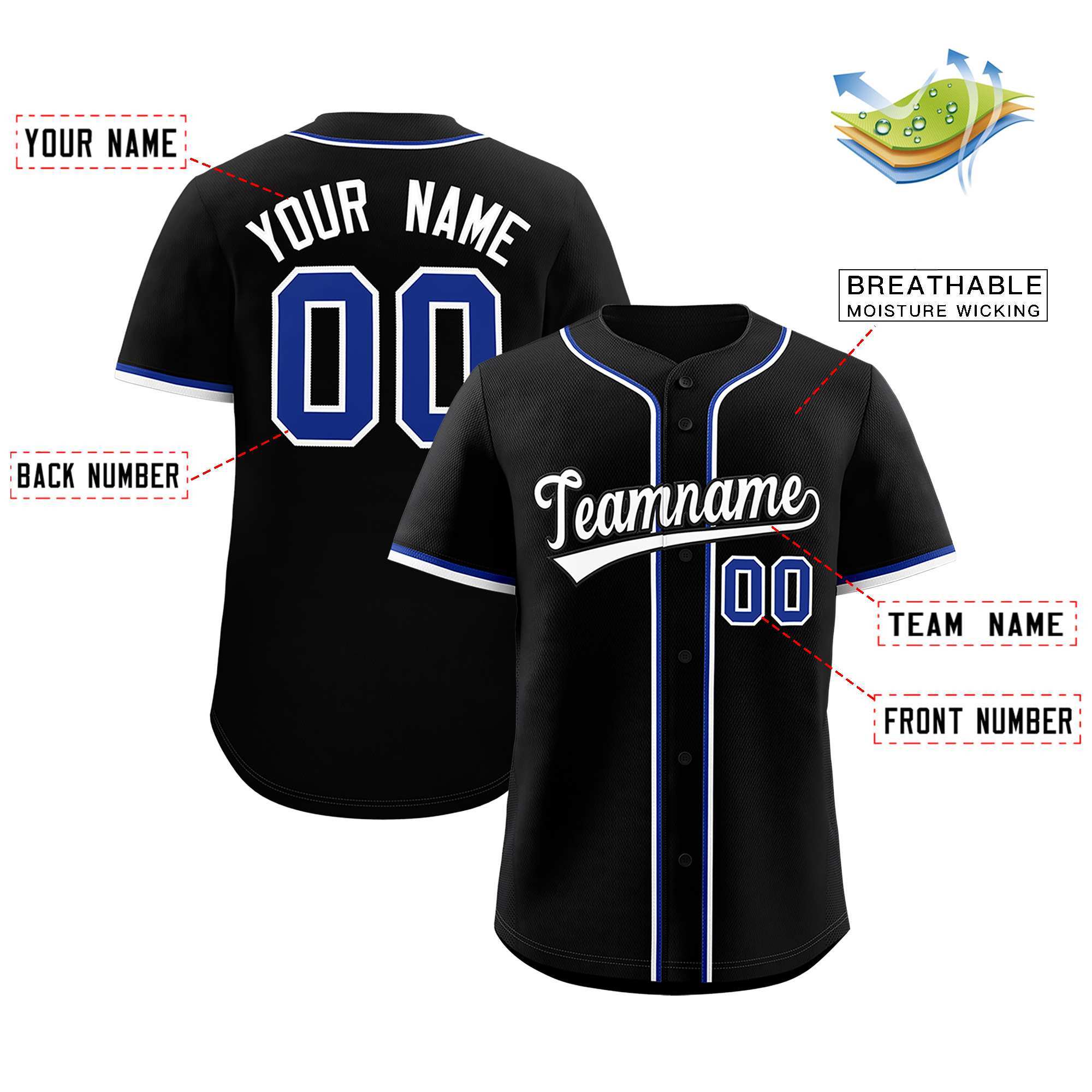 Custom Black Classic Style Authentic Baseball Jersey| KXKSHOP