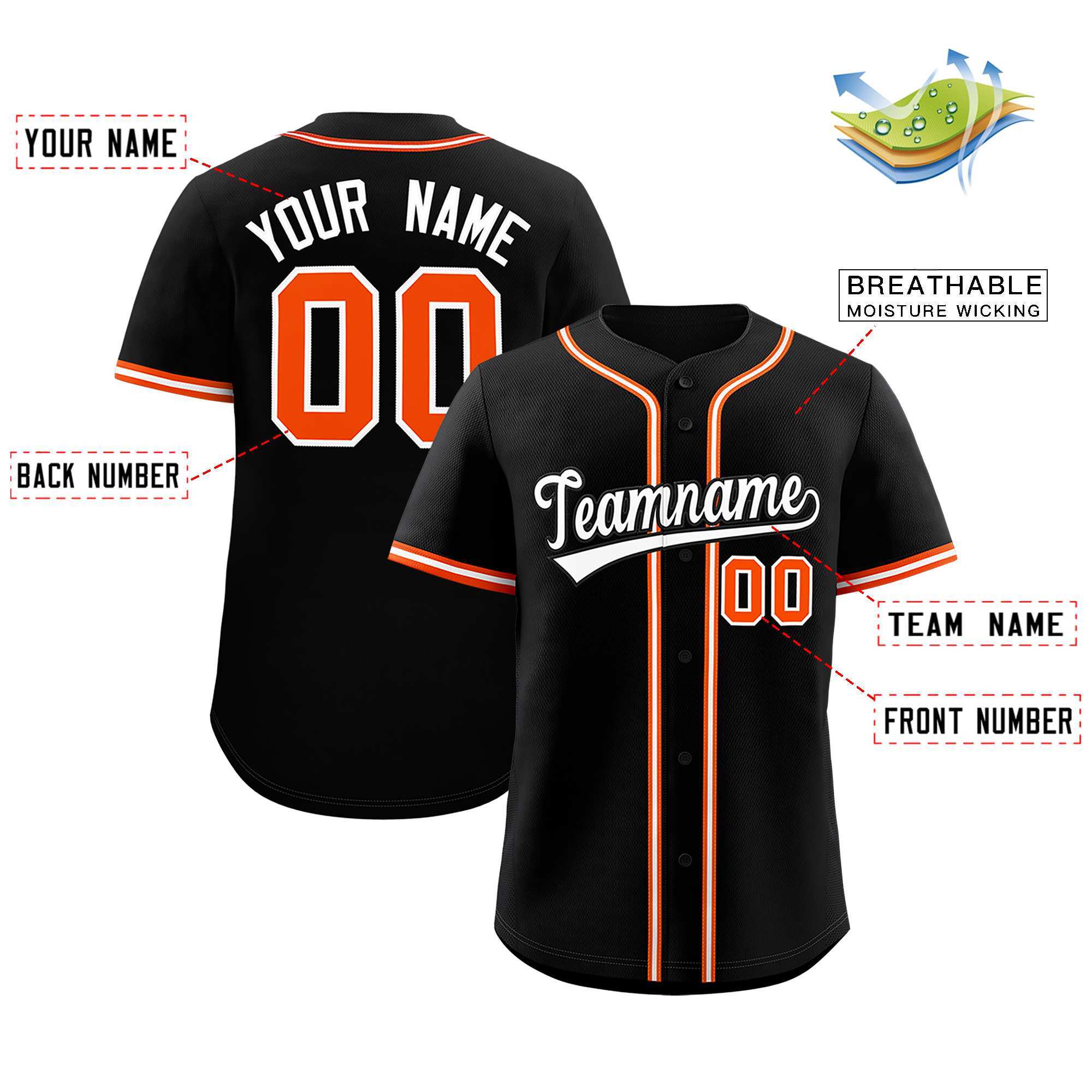 Custom Black Classic Style Authentic Baseball Jersey| KXKSHOP