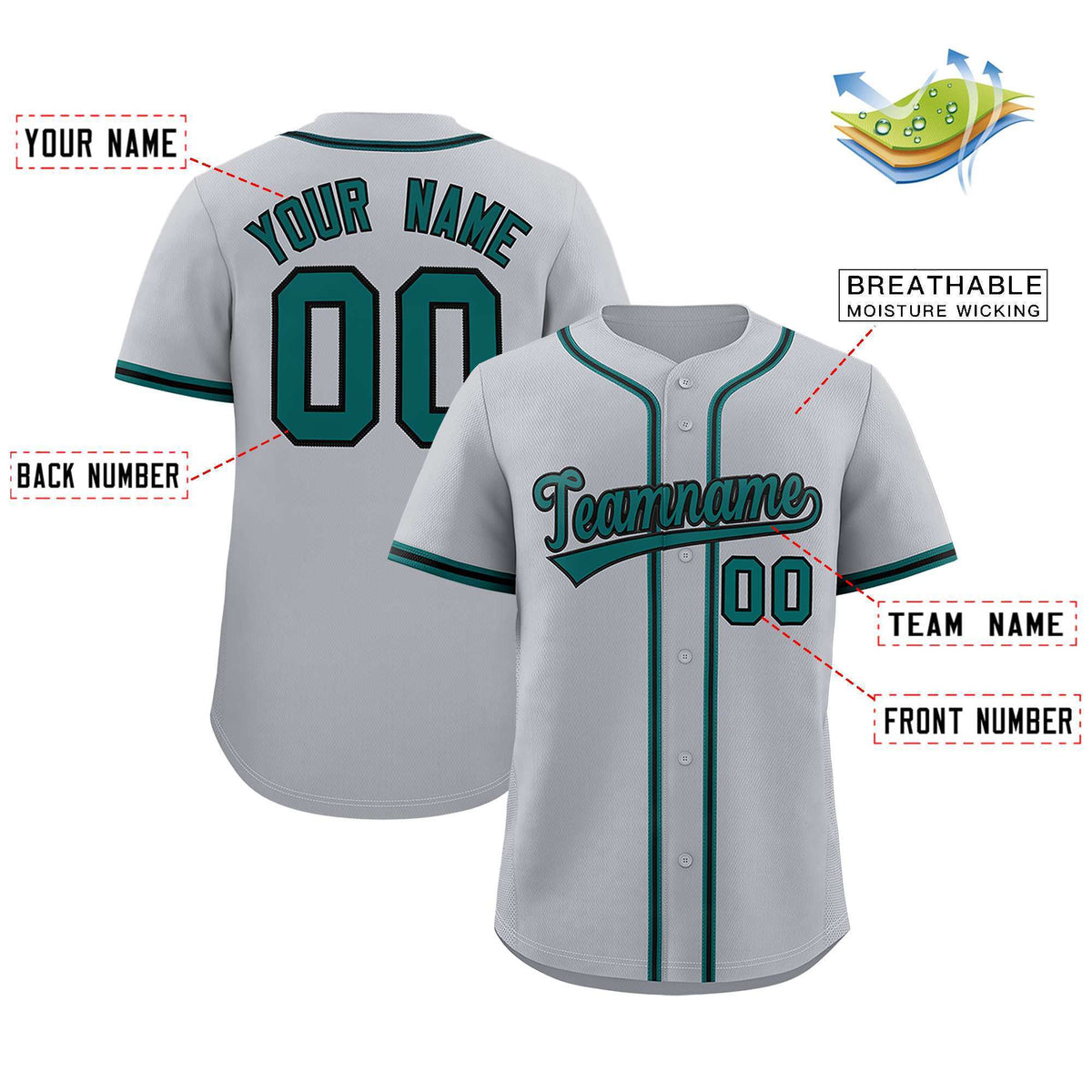 Custom Gray Classic Style Authentic Baseball Jersey| KXKSHOP