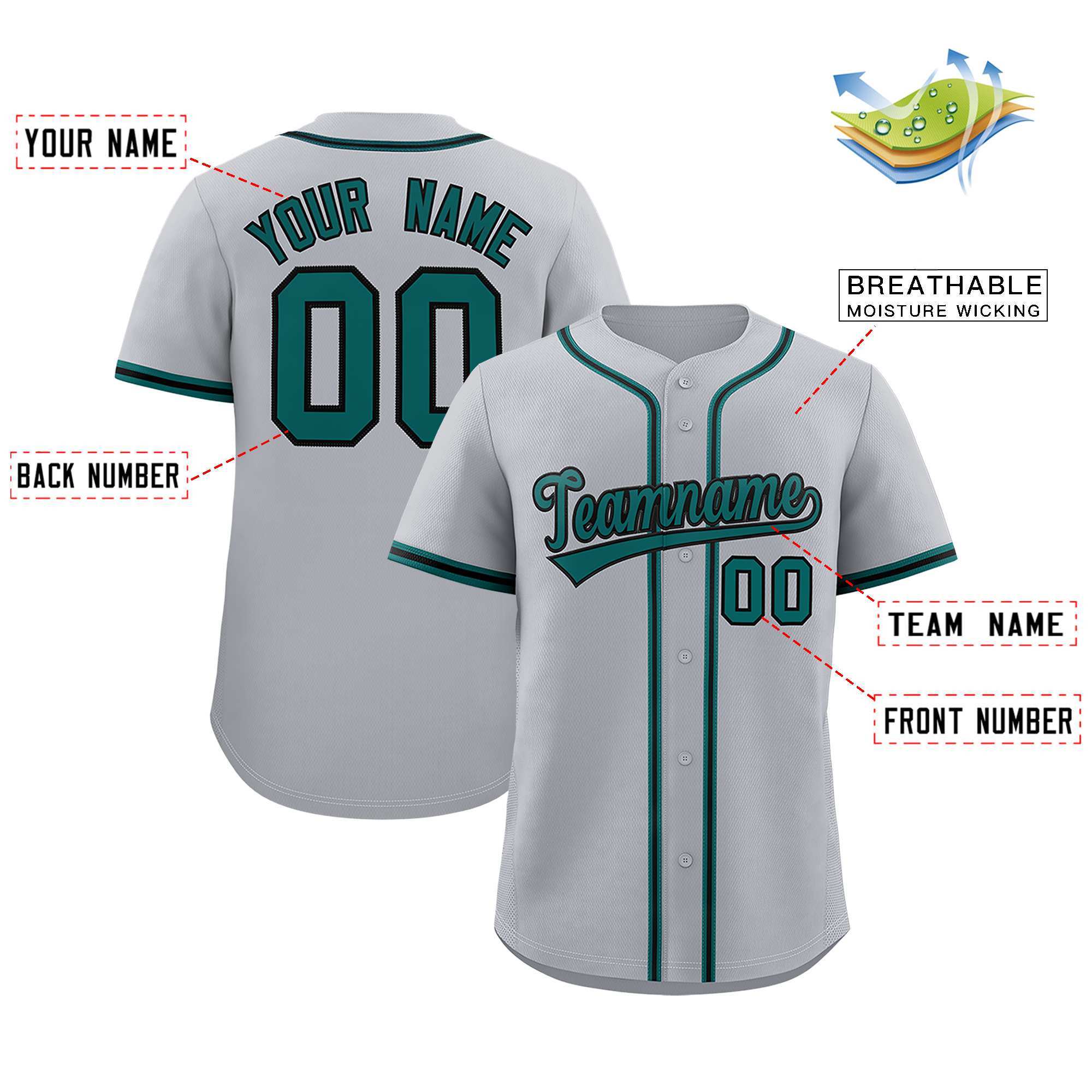 Custom Gray Classic Style Authentic Baseball Jersey| KXKSHOP