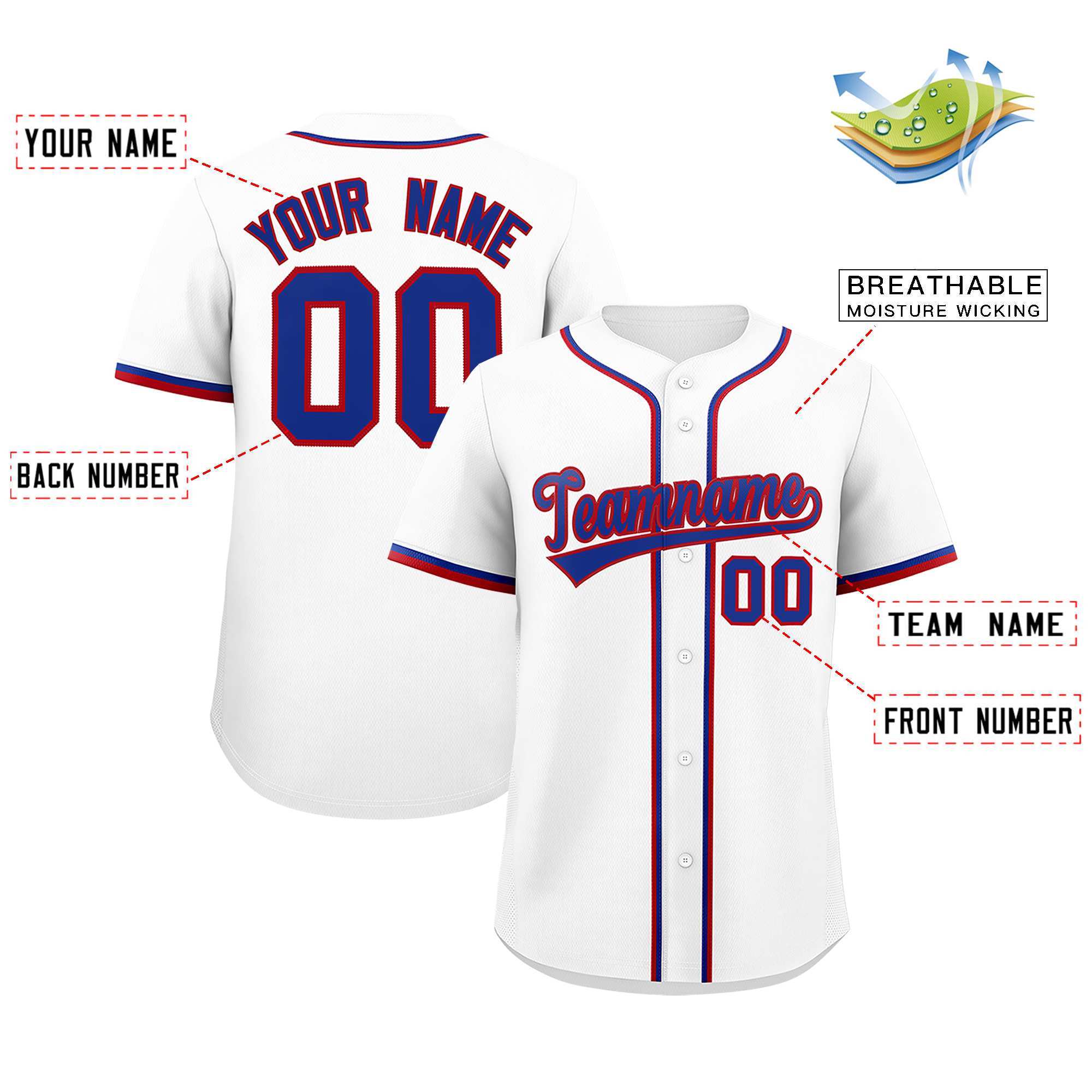 Custom White Classic Style Authentic Baseball Jersey| KXKSHOP