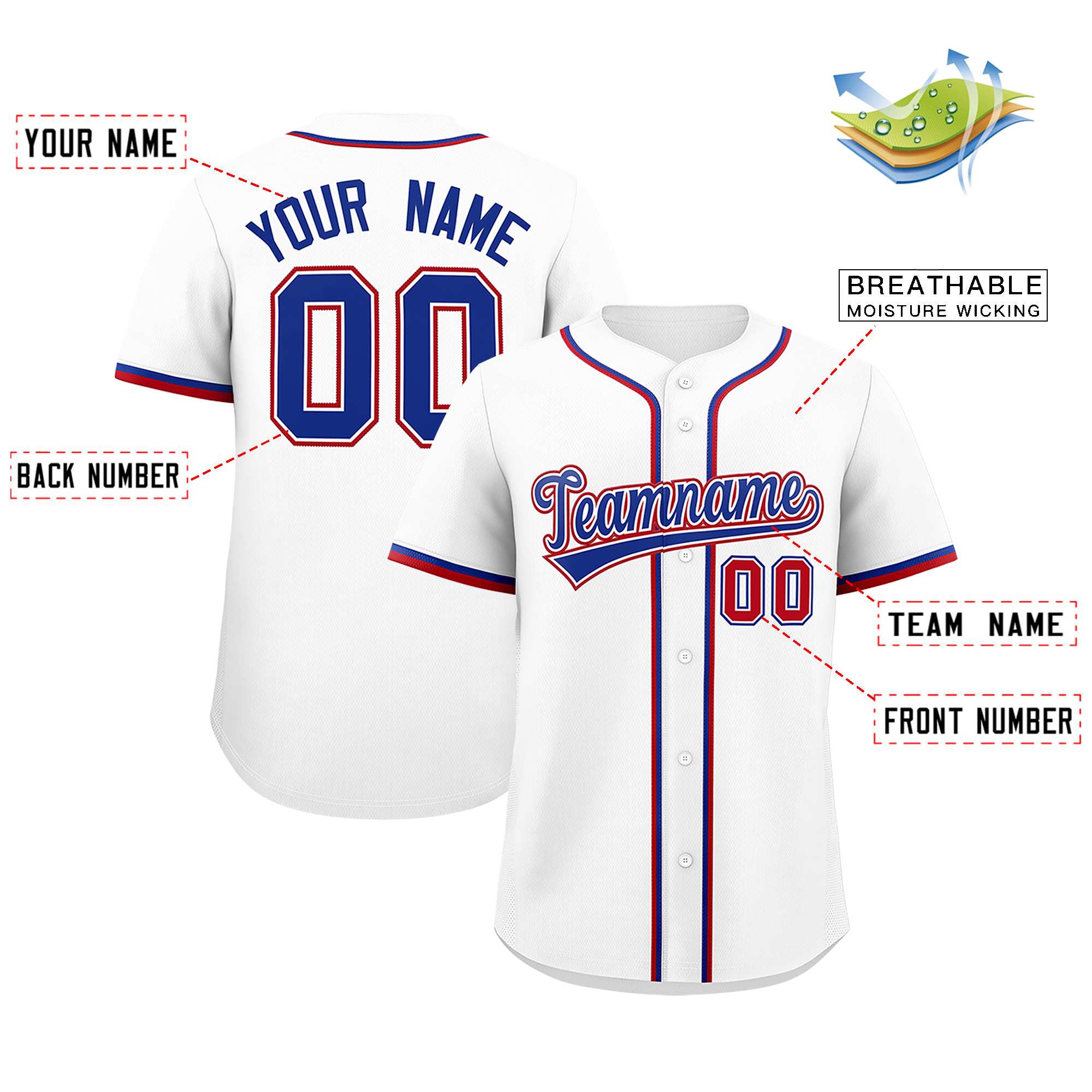 Custom White Classic Style Authentic Baseball Jersey| KXKSHOP