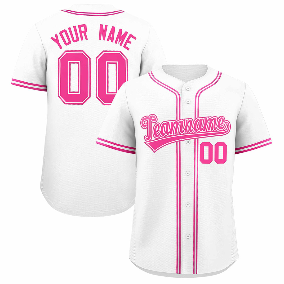 Custom White Classic Style Authentic Baseball Jersey| KXKSHOP